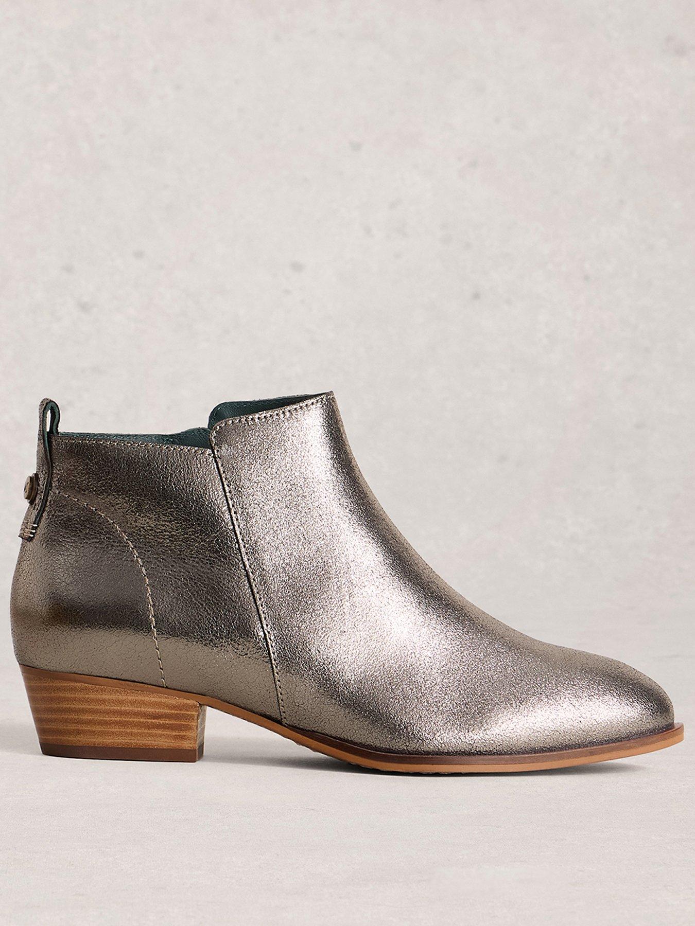 Image 1 of 4 of White Stuff Wide Fit Leather Ankle Boot - Black