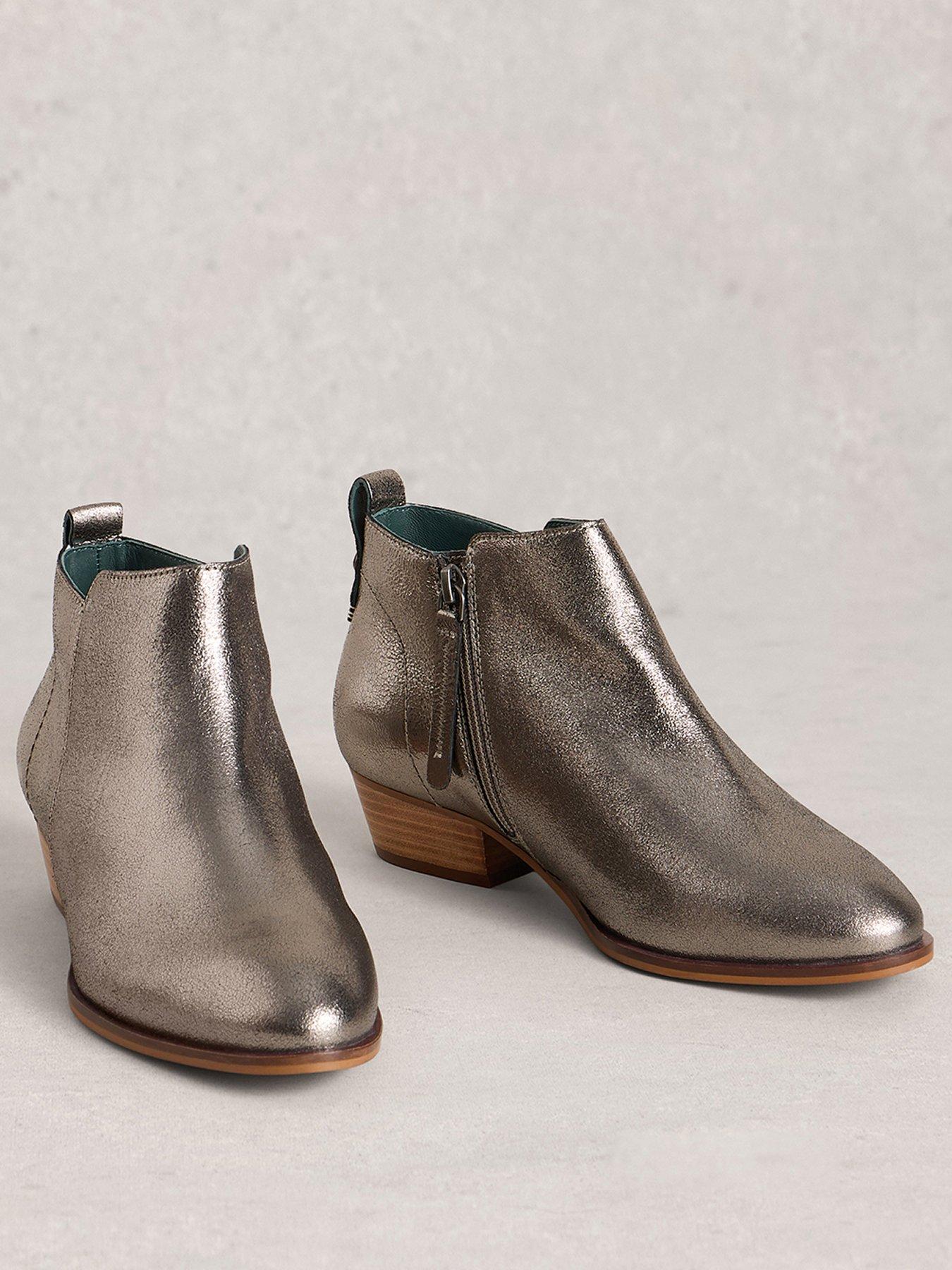 Image 2 of 4 of White Stuff Wide Fit Leather Ankle Boot - Black