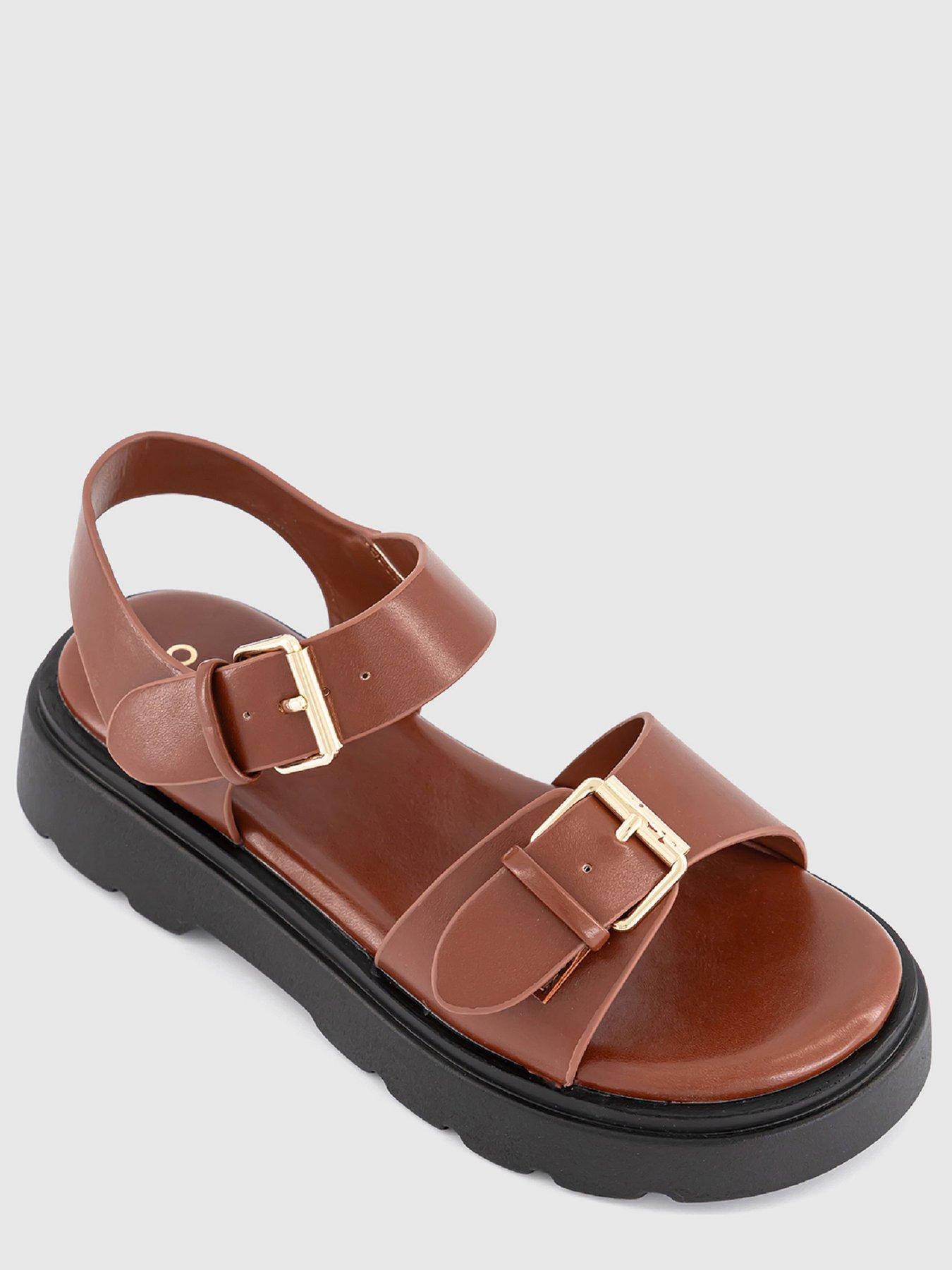  image of office-gemma--double-buckle-chunky-sandal