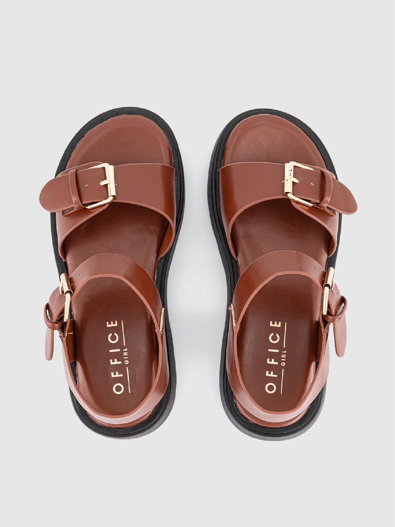  image of office-gemma--double-buckle-chunky-sandal