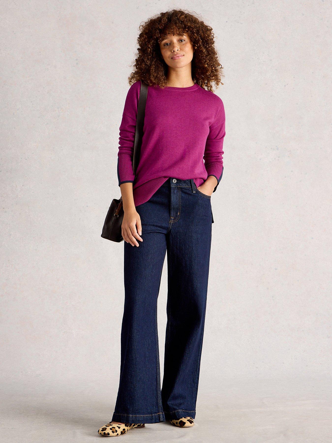  image of white-stuff-olive-jumper-purple