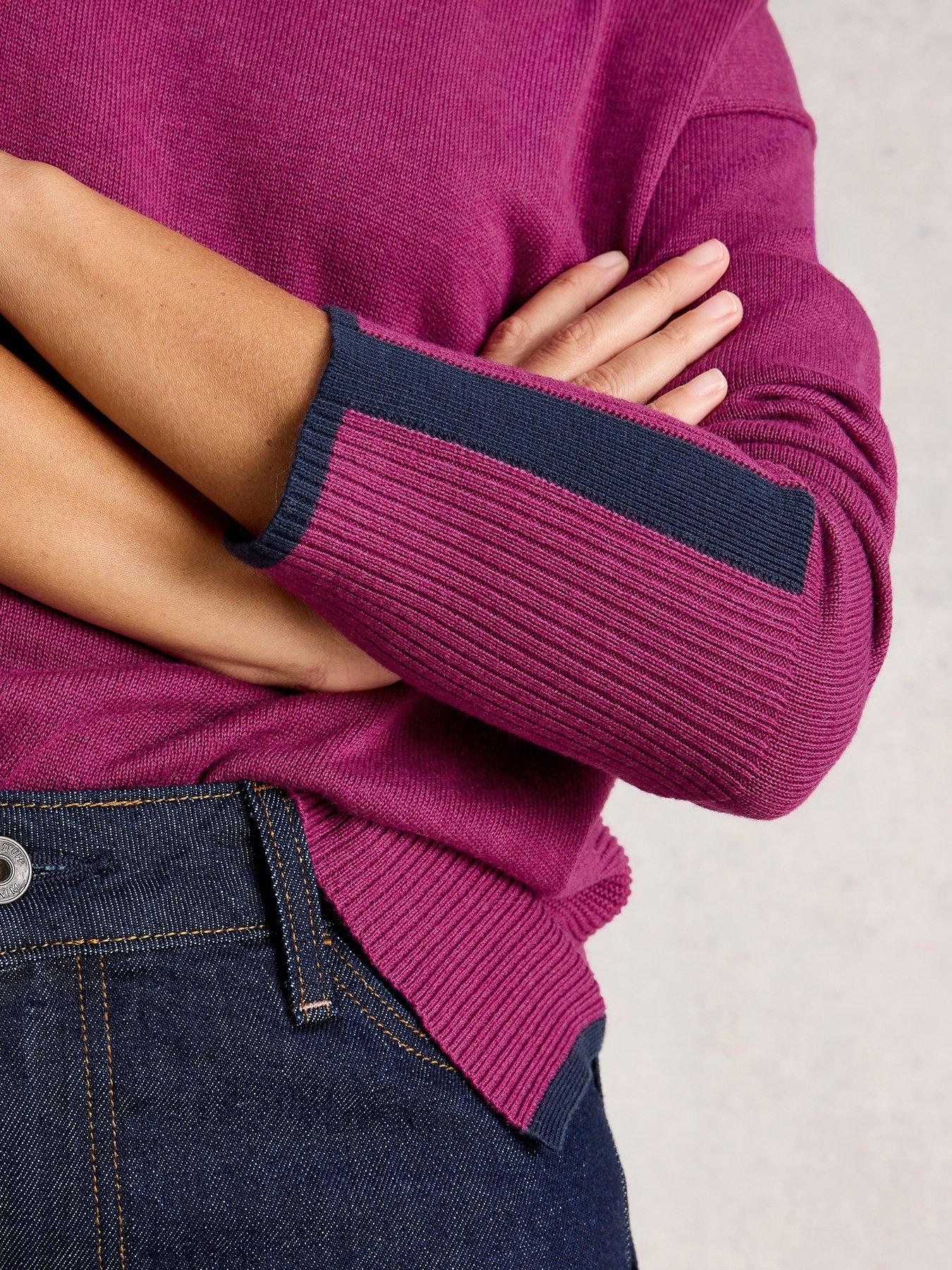  image of white-stuff-olive-jumper-purple