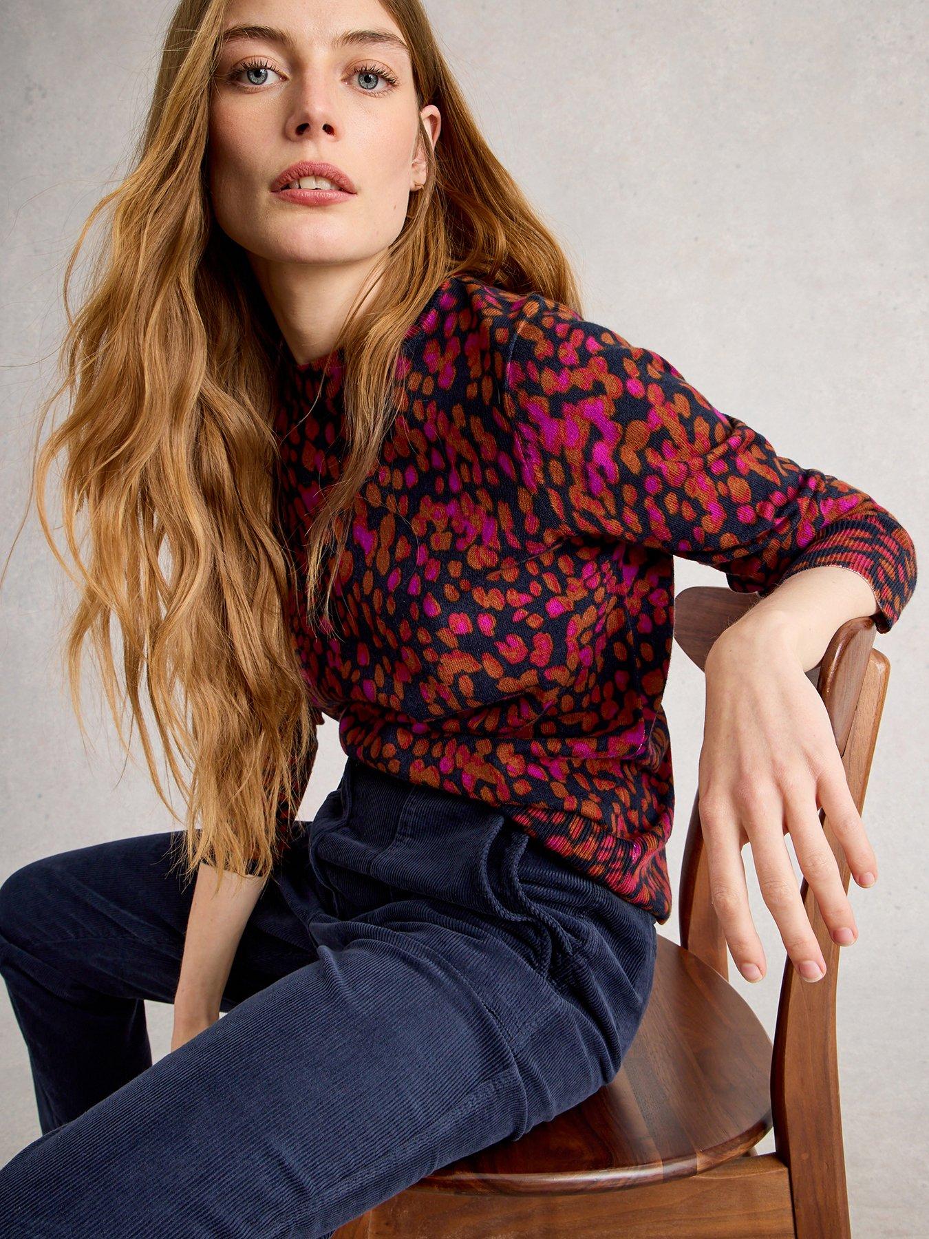 undefined Katie Print Jumper - Navy