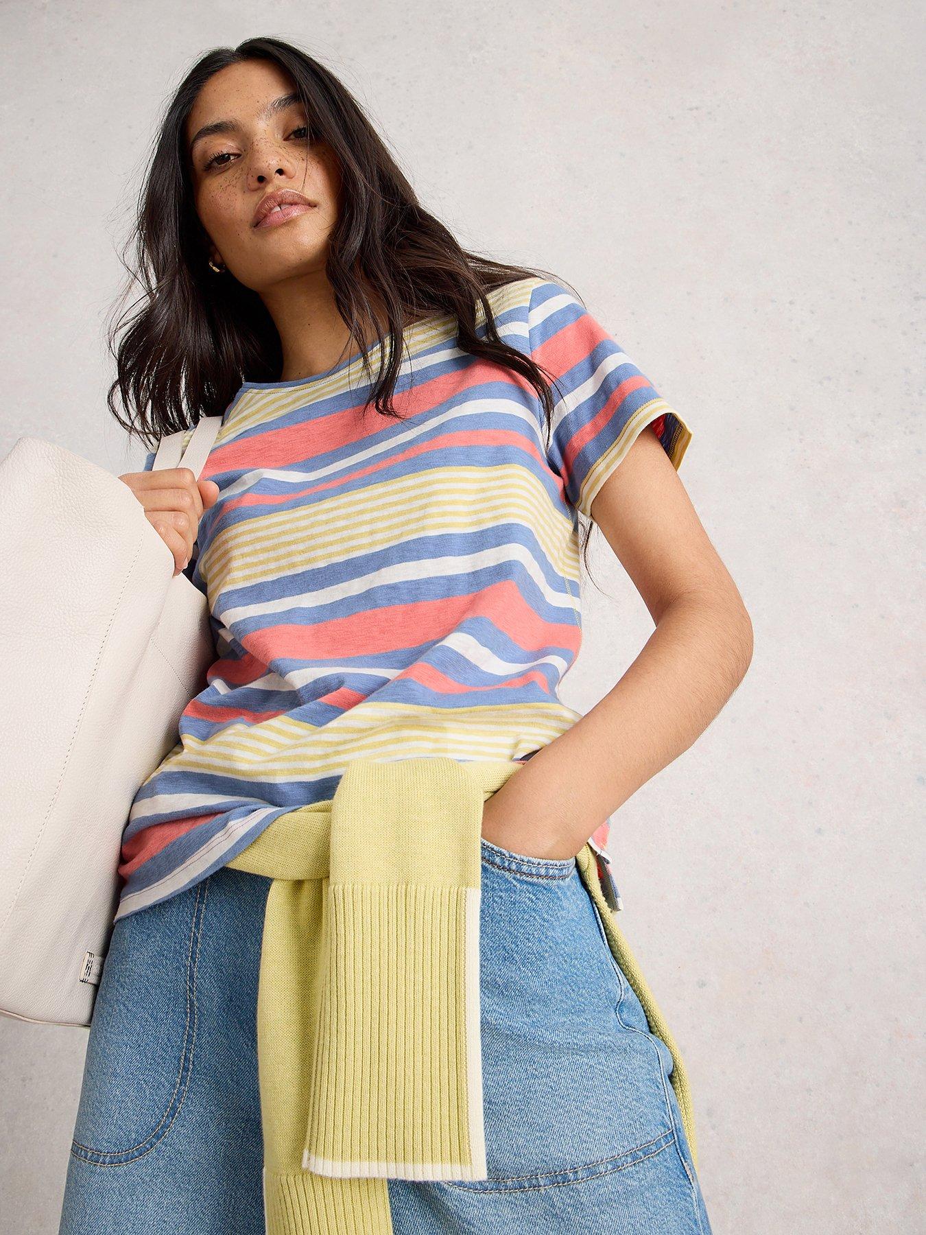 undefined Abbie Stripe T-Shirt - Blue