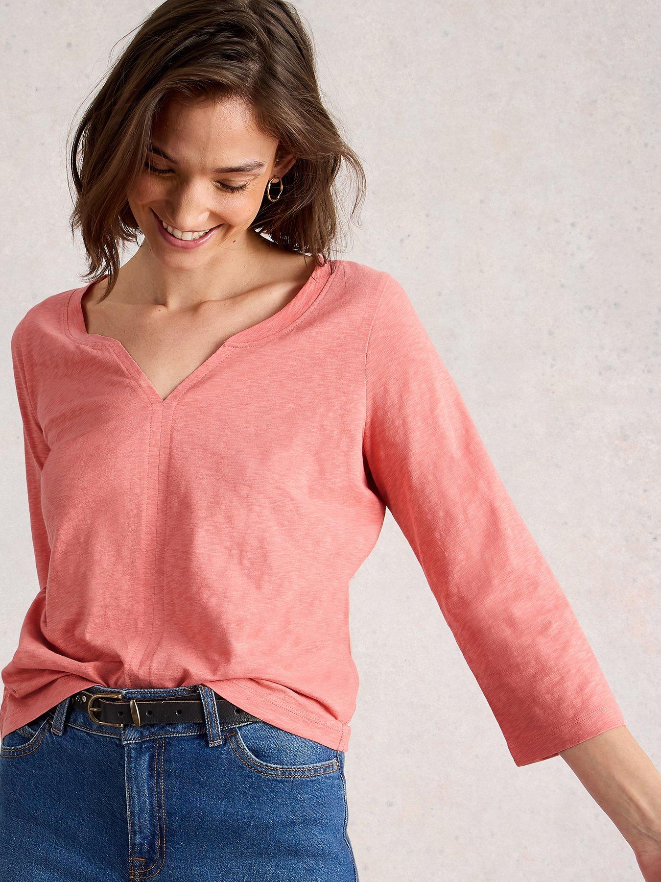 undefined Nelly 3/4 Sleeve T-shirt - Pink