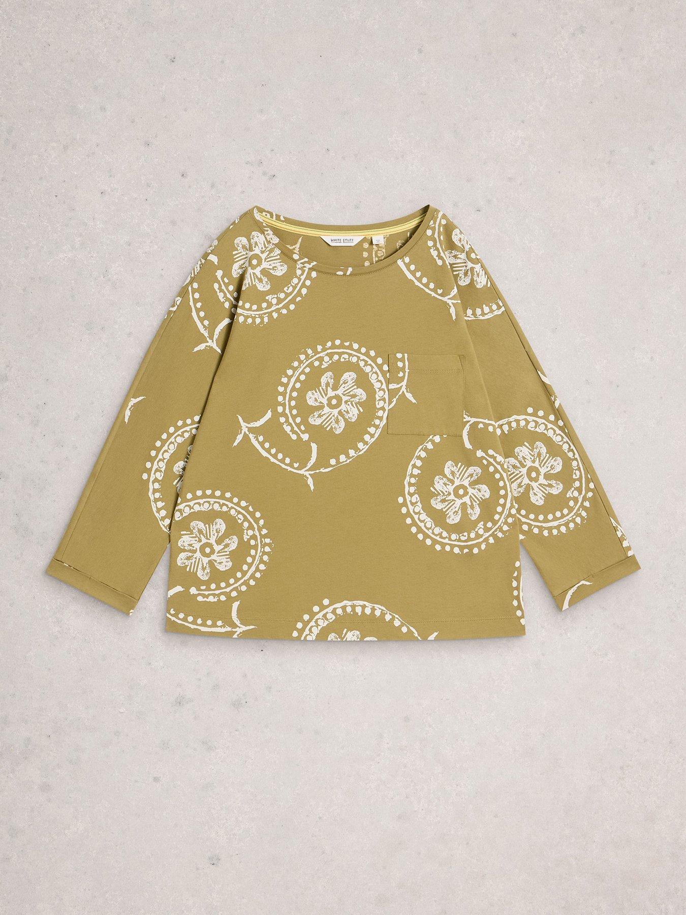  image of white-stuff-demi-dolman-top-green