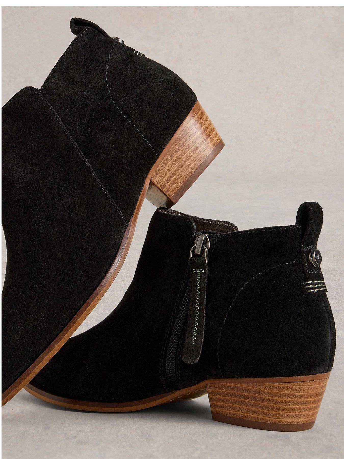 Image 4 of 4 of White Stuff Willow Suede Ankle Boot - Black