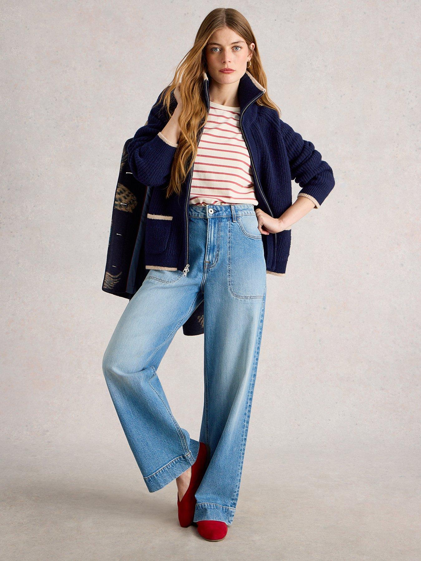 Image 3 of 6 of White Stuff Betty Bomber - Navy
