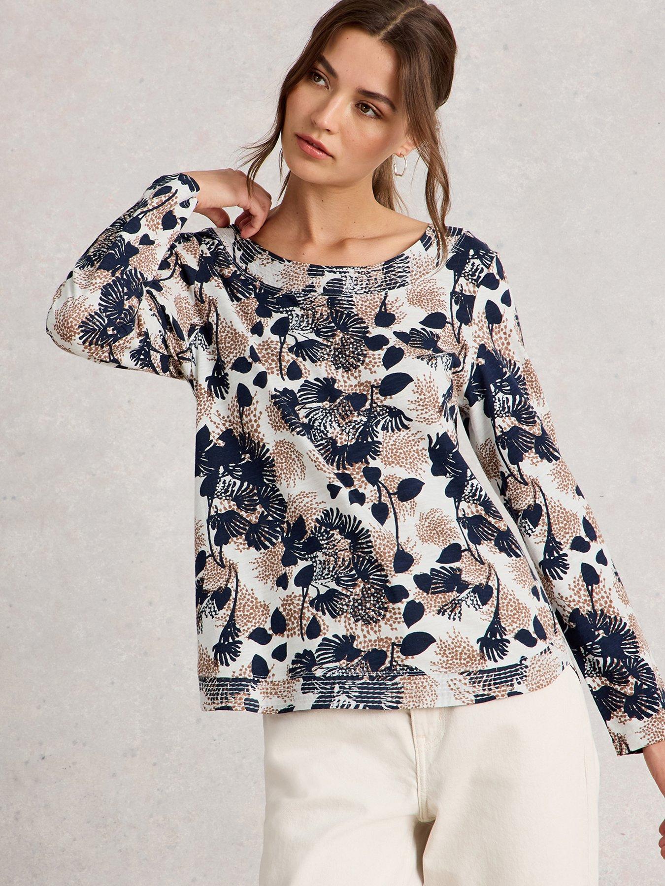 White Stuff Weaver Long Sleeve Top - Beige