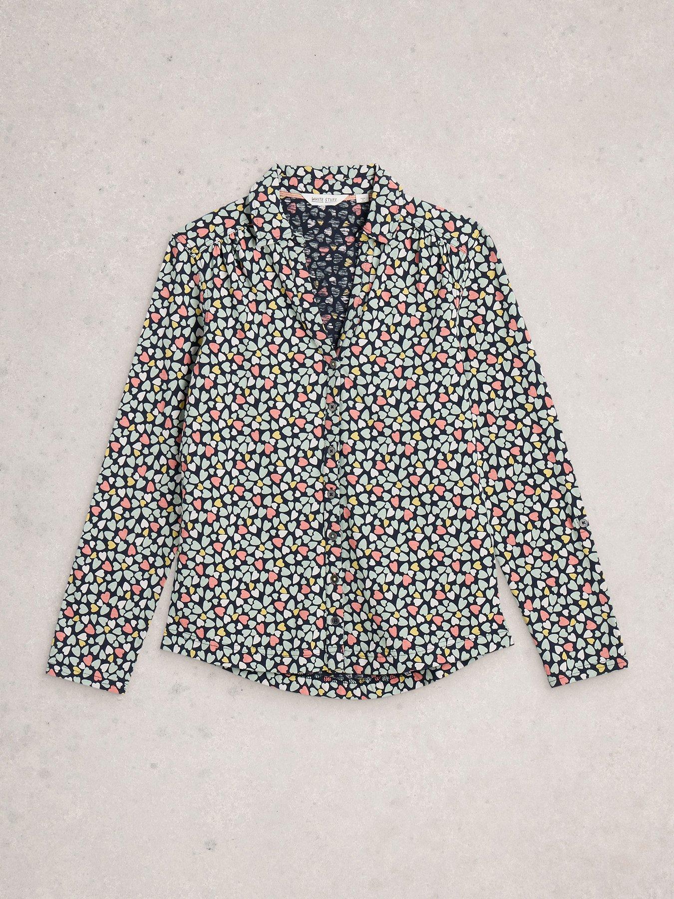 Image 5 of 6 of White Stuff Annie Jersey Shirt - Blue