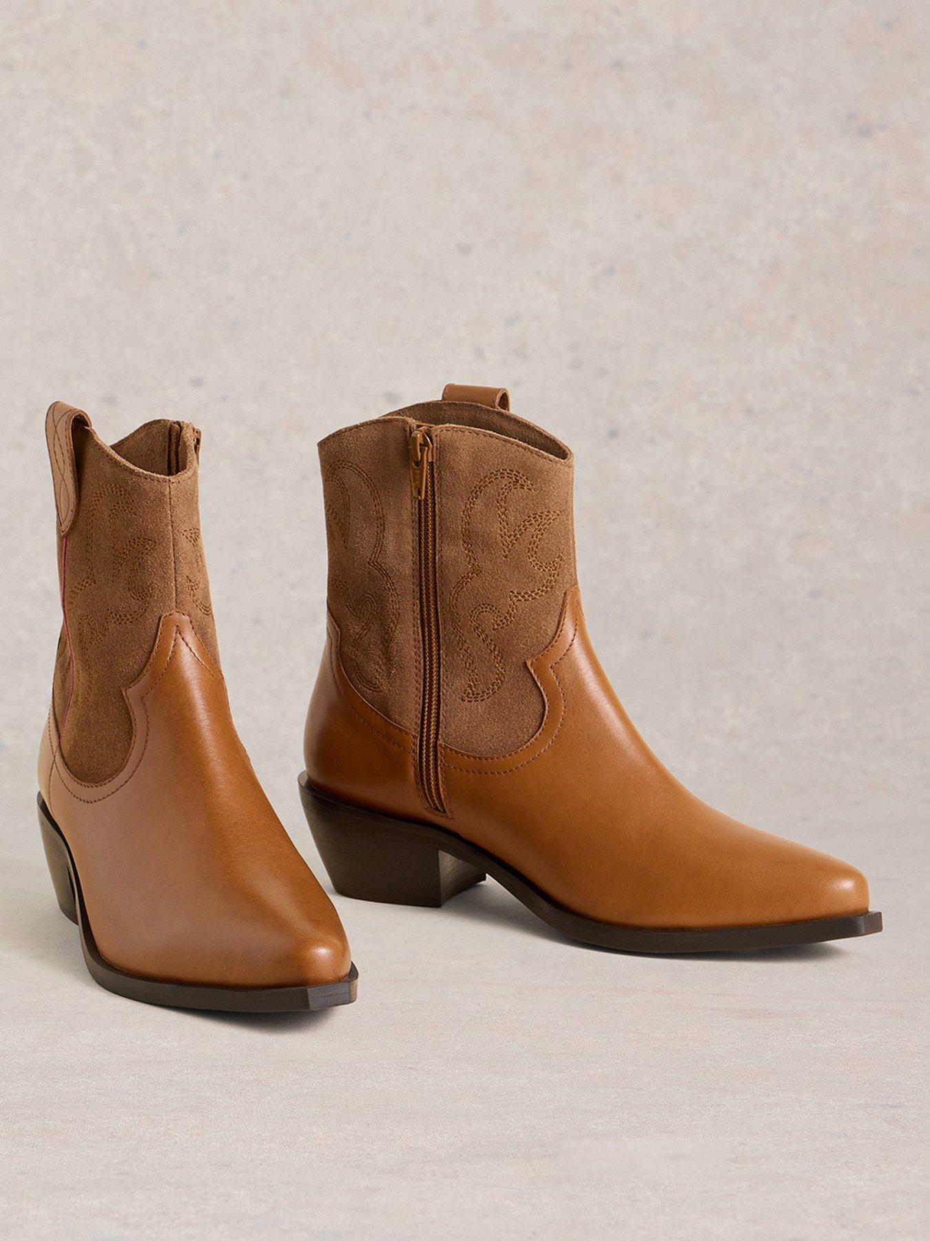 Image 2 of 4 of White Stuff Beau Western Boot - Beige