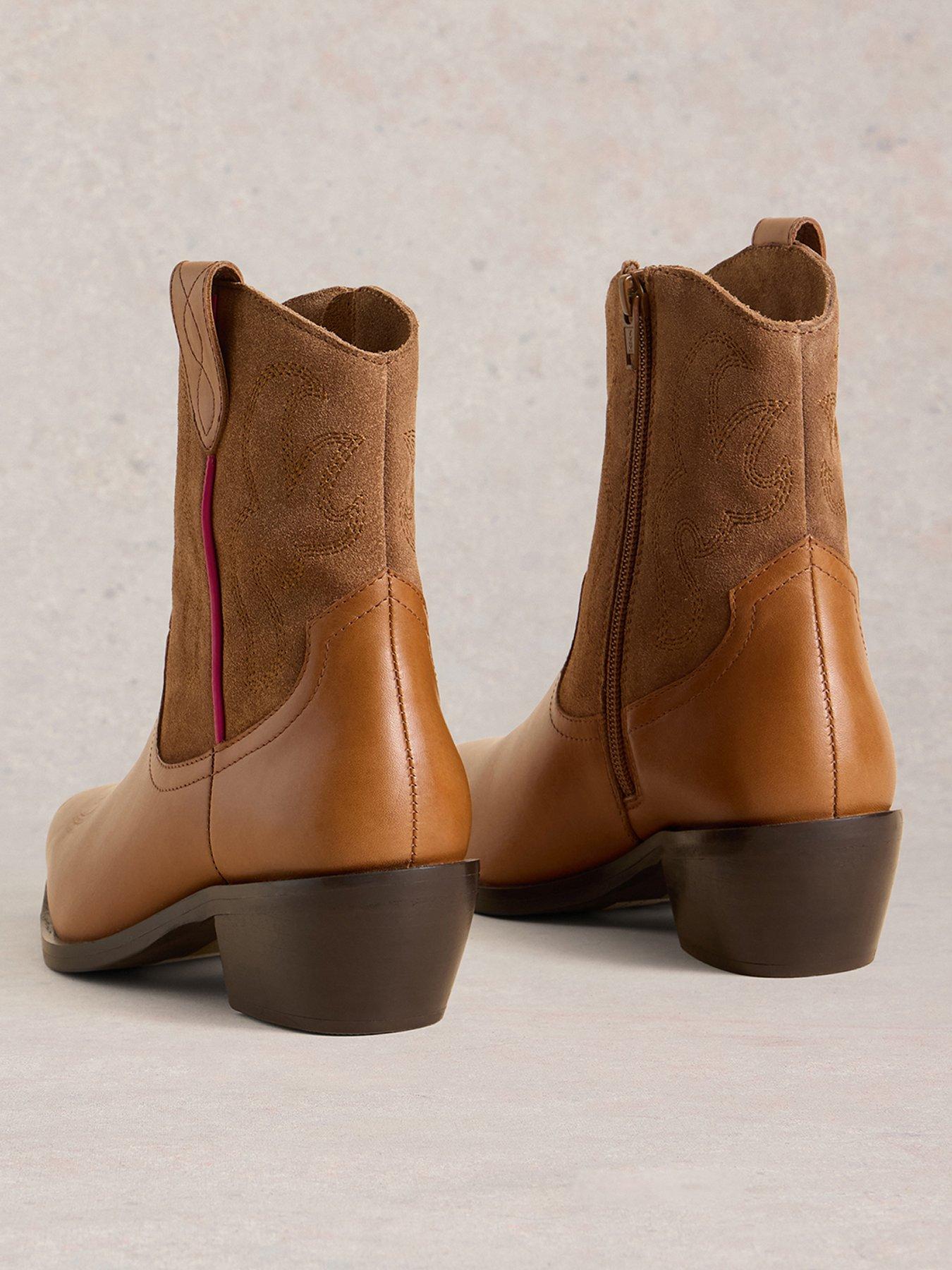 Image 3 of 4 of White Stuff Beau Western Boot - Beige