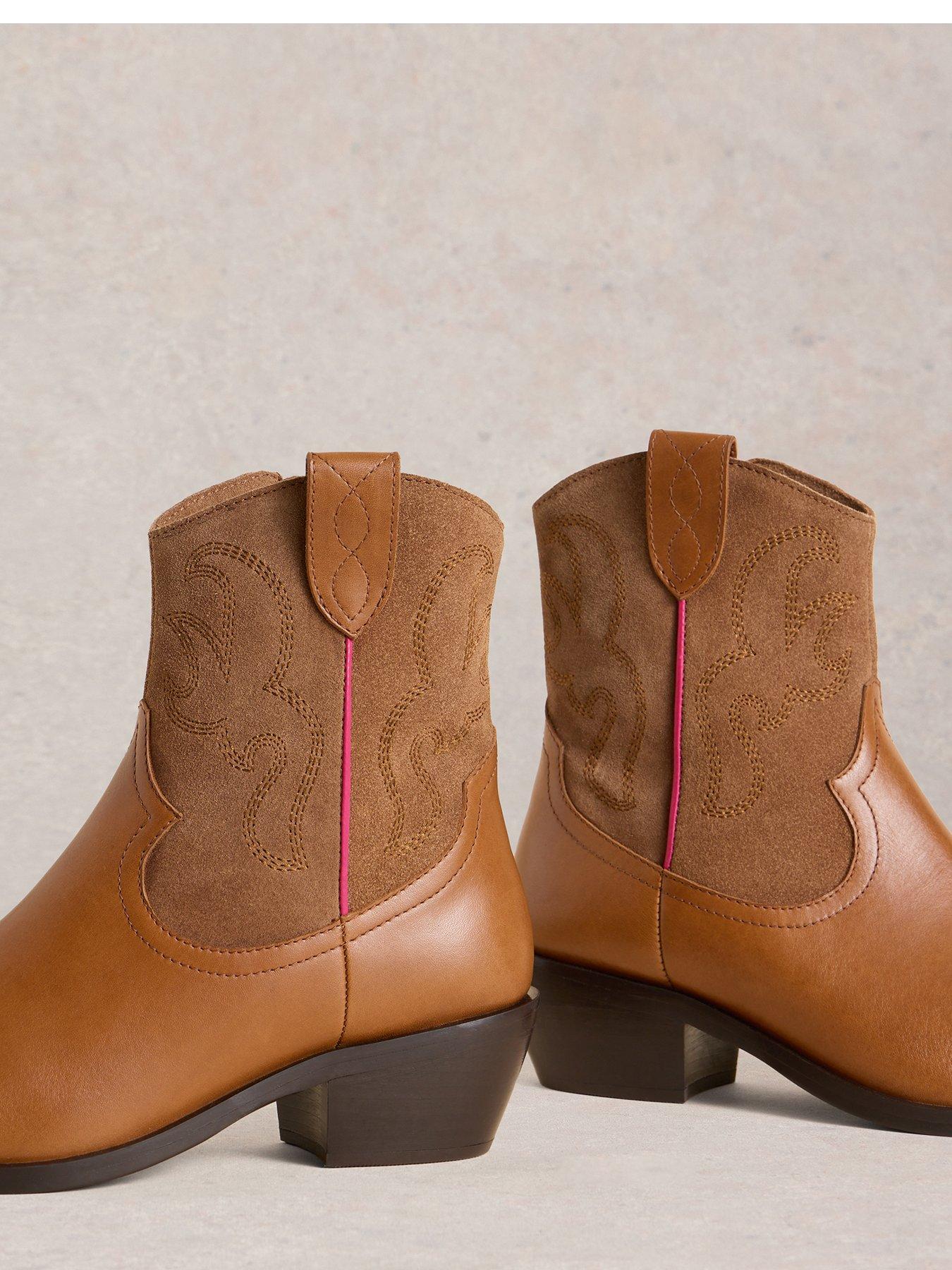 Image 4 of 4 of White Stuff Beau Western Boot - Beige