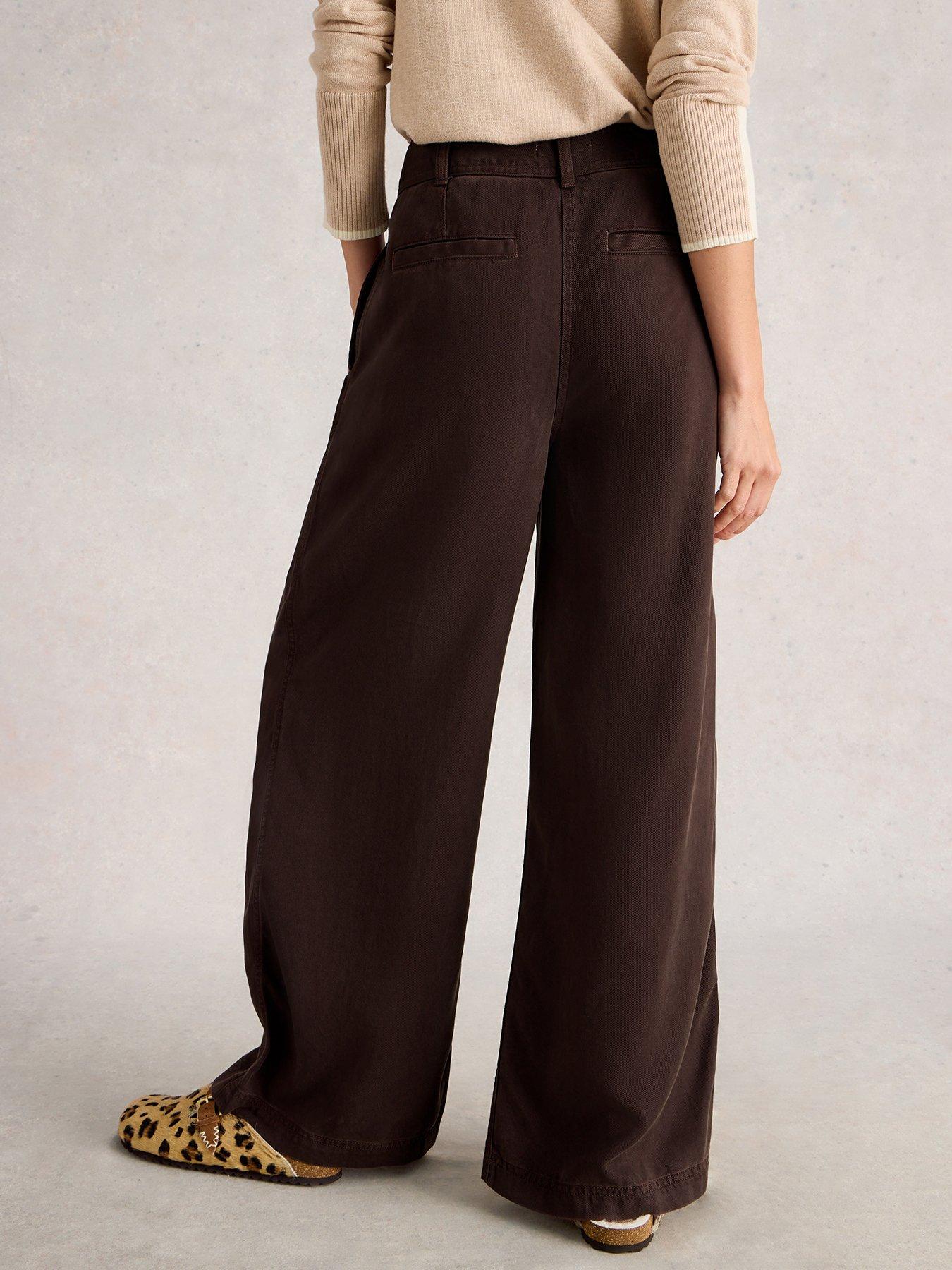 Image 2 of 6 of White Stuff Sasha Wide Leg Trouser - Brown