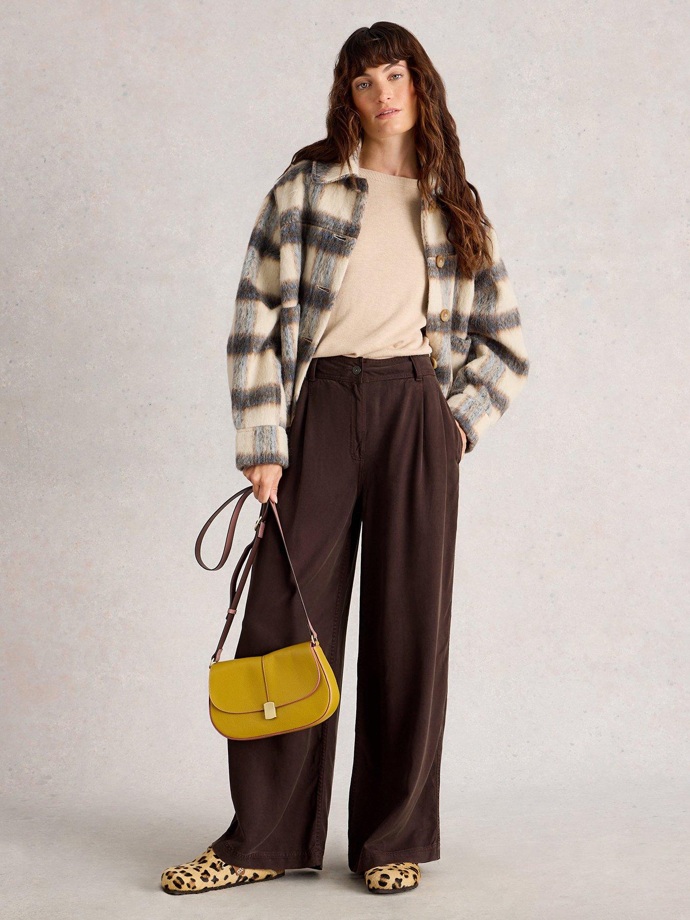 Image 3 of 6 of White Stuff Sasha Wide Leg Trouser - Brown