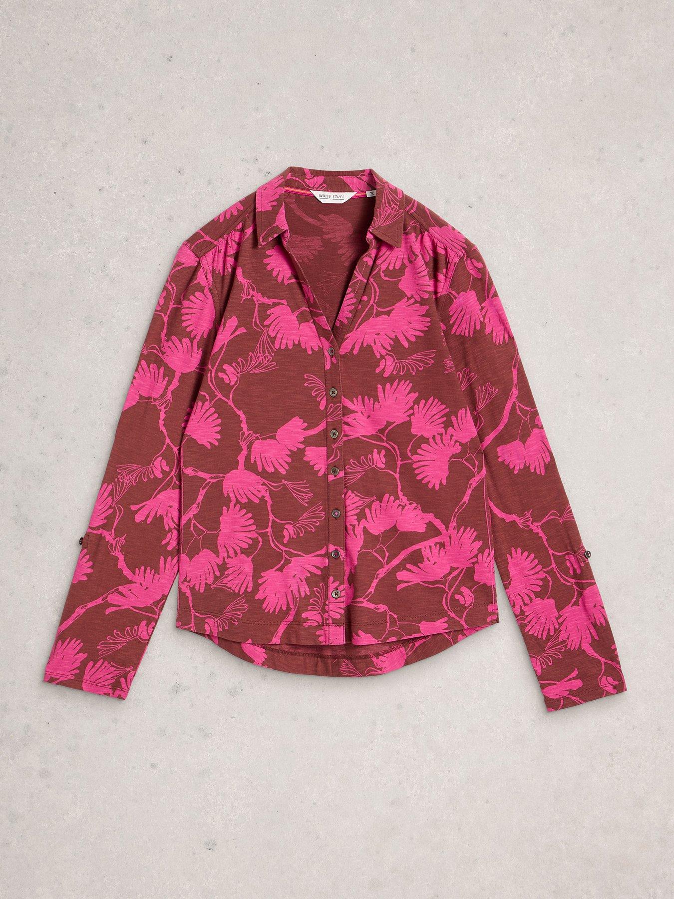 Image 5 of 6 of White Stuff Annie Jersey Shirt - Purple