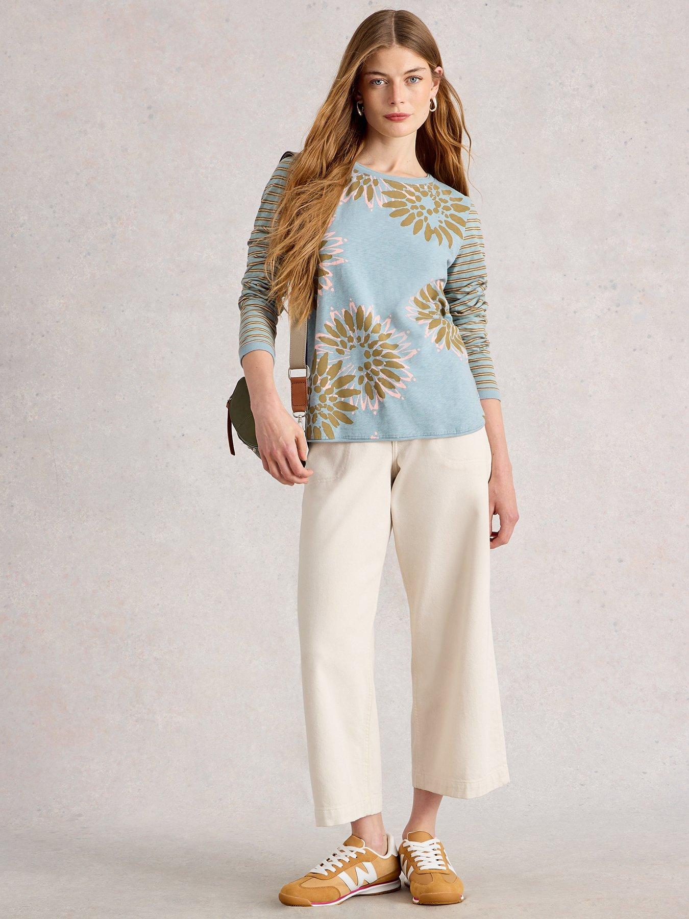 Image 3 of 6 of White Stuff Clara Long Sleeve T-Shirt &nbsp;- Green