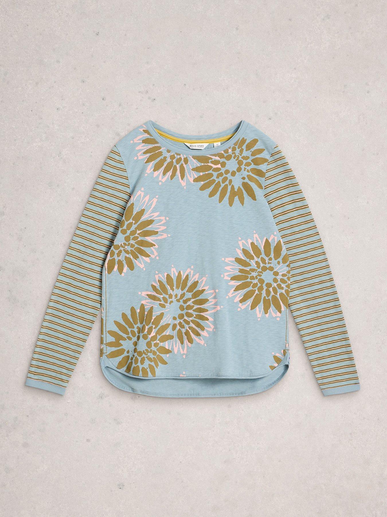 Image 5 of 6 of White Stuff Clara Long Sleeve T-Shirt &nbsp;- Green