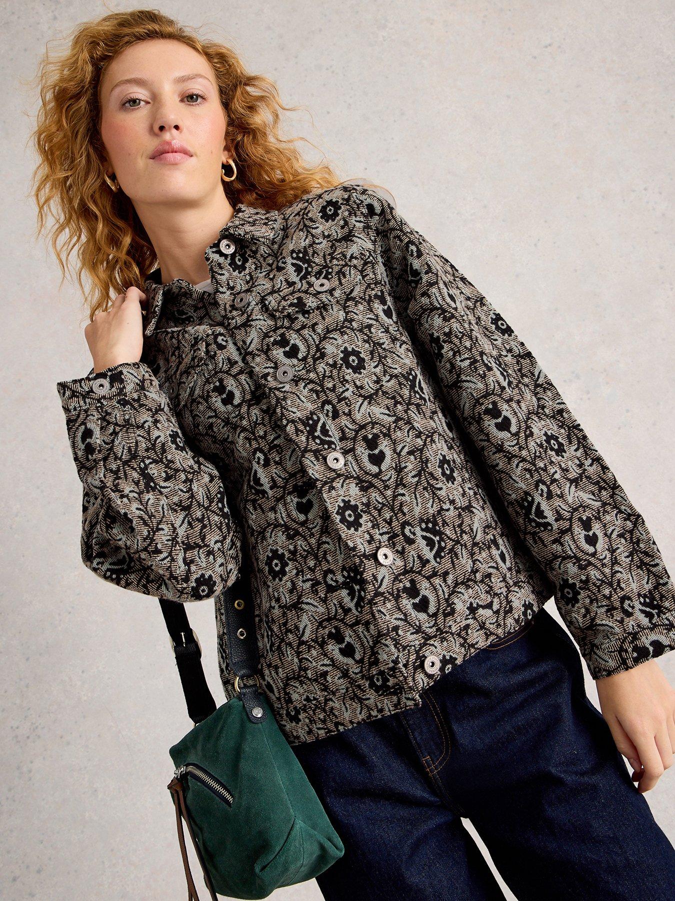 White Stuff Esme Jacquard Jacket - Grey