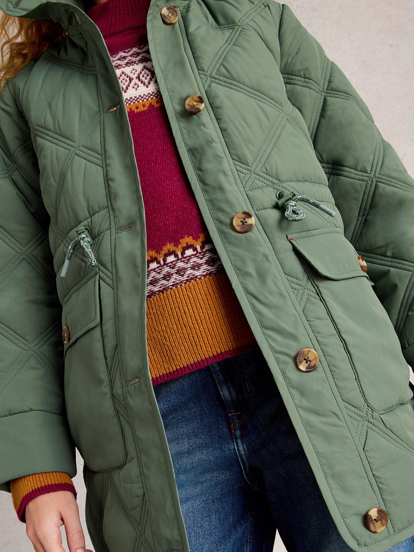 undefined Edie Quilted Coat - Green