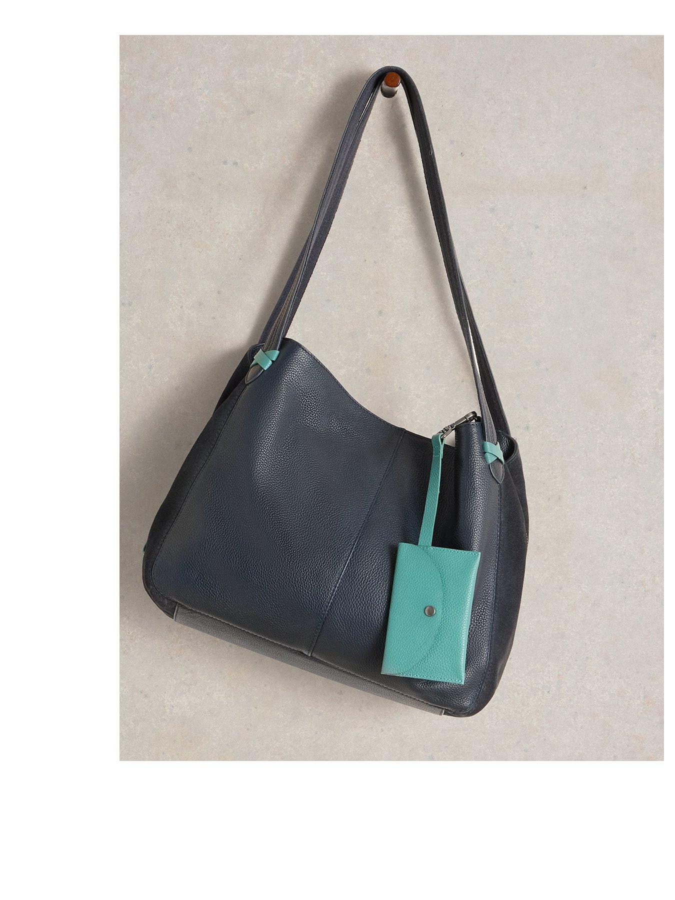 Image 1 of 5 of White Stuff Hettie Leather Tote - Navy