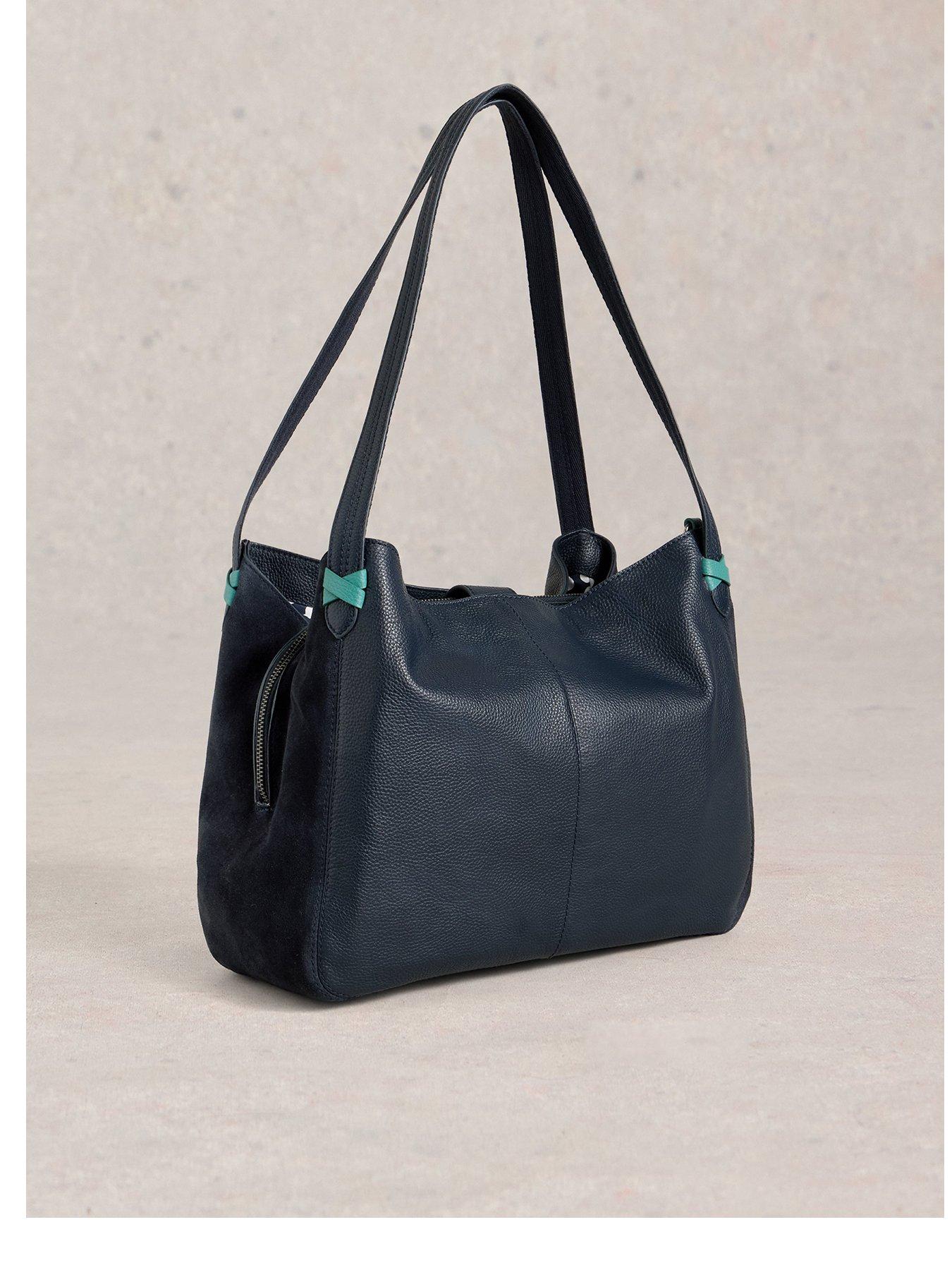 Image 3 of 5 of White Stuff Hettie Leather Tote - Navy