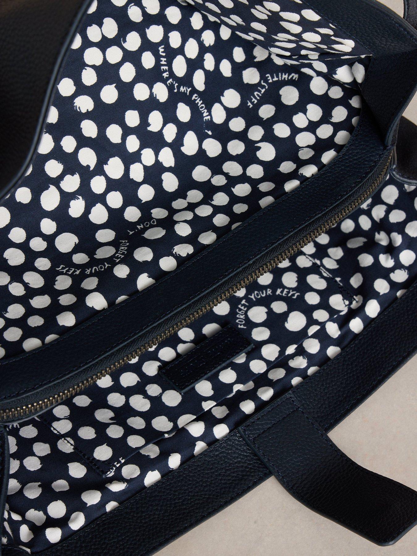 Image 5 of 5 of White Stuff Hettie Leather Tote - Navy