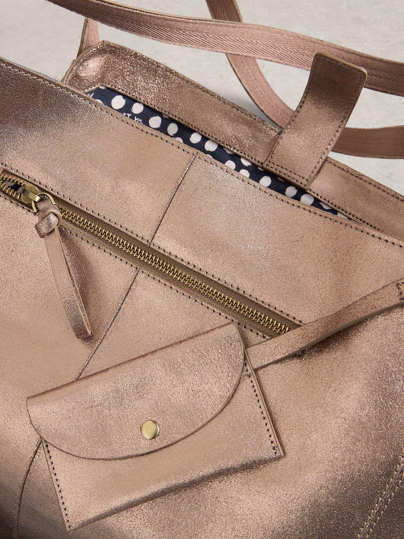  image of white-stuff-hettie-leather-tote-gold