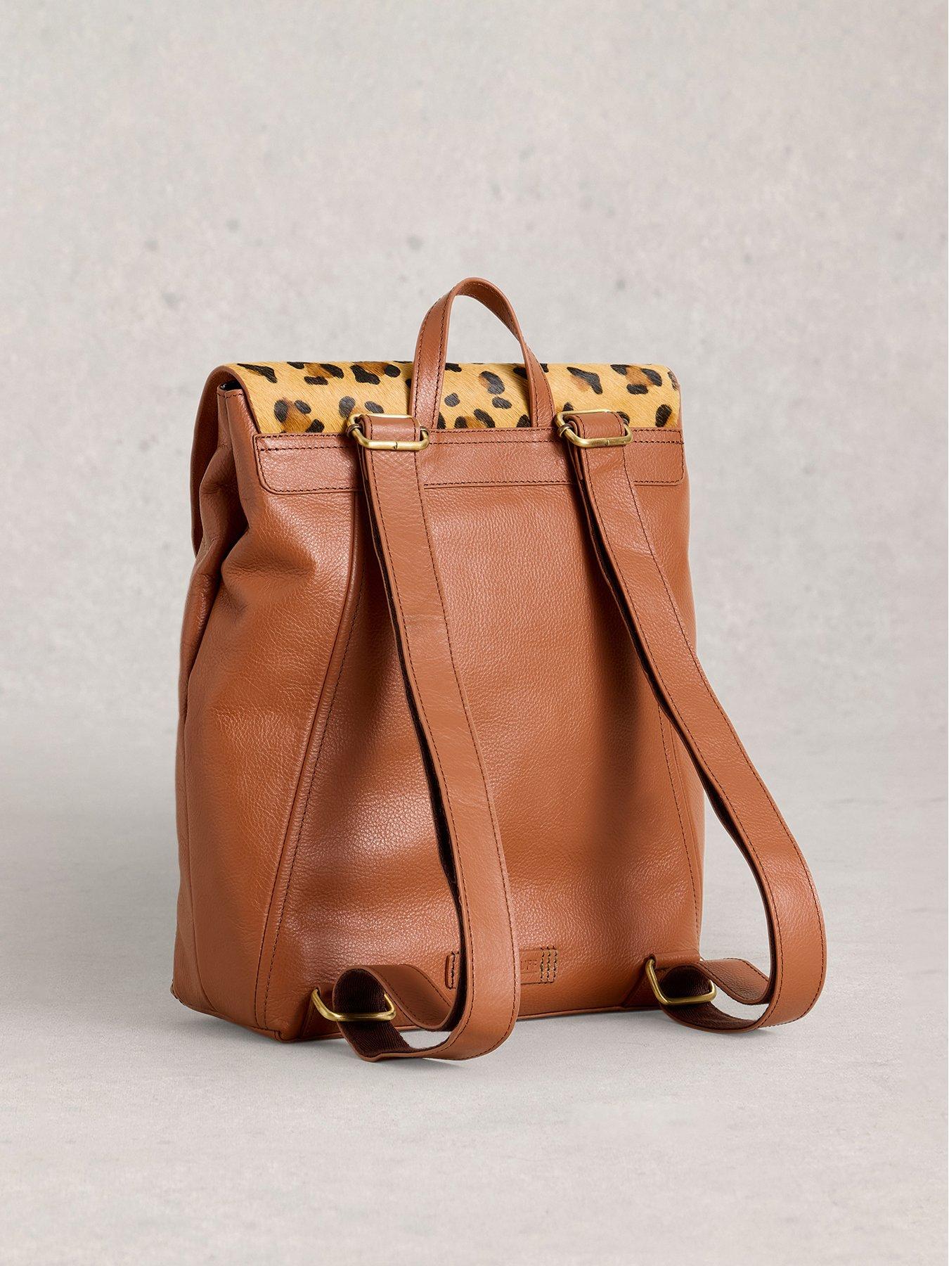 stillFront image of white-stuff-coco-leather-backpack-beige