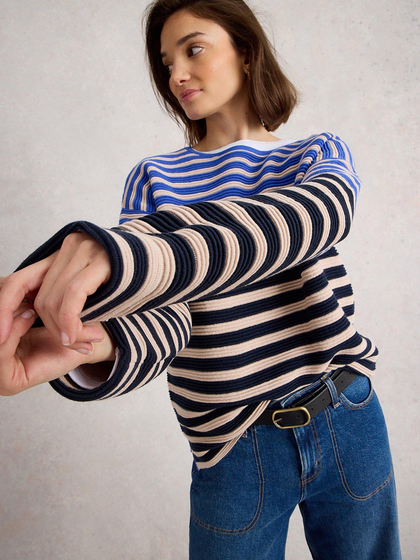 Image 1 of 6 of White Stuff Striped Jumpers - Blue