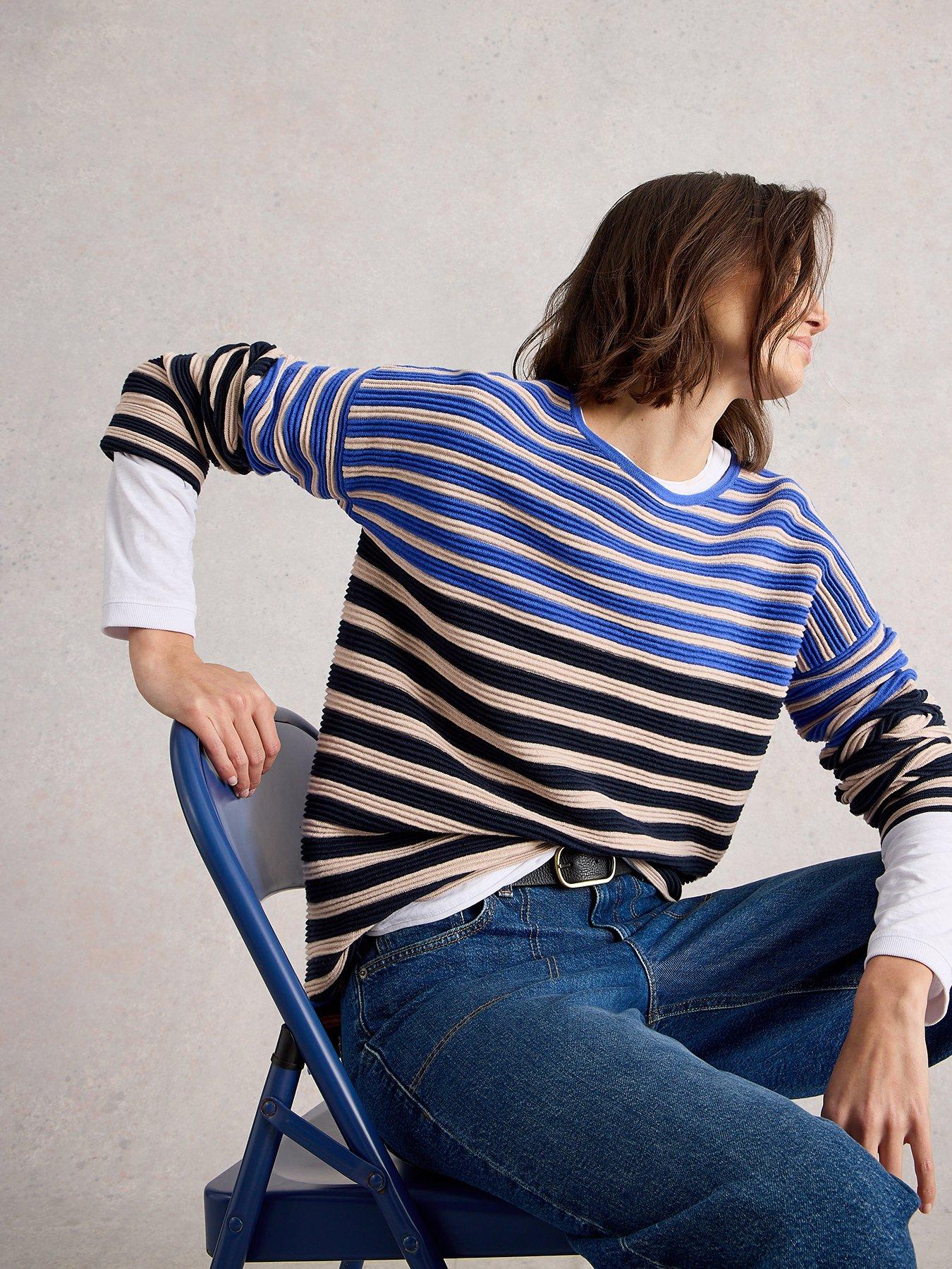 Image 4 of 6 of White Stuff Striped Jumpers - Blue