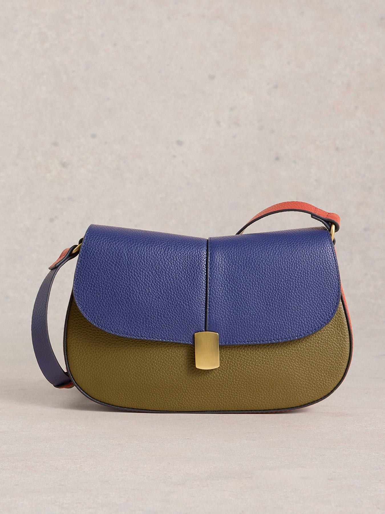 Image 1 of 4 of White Stuff Silvy Lock Crossbody Bag - Blue