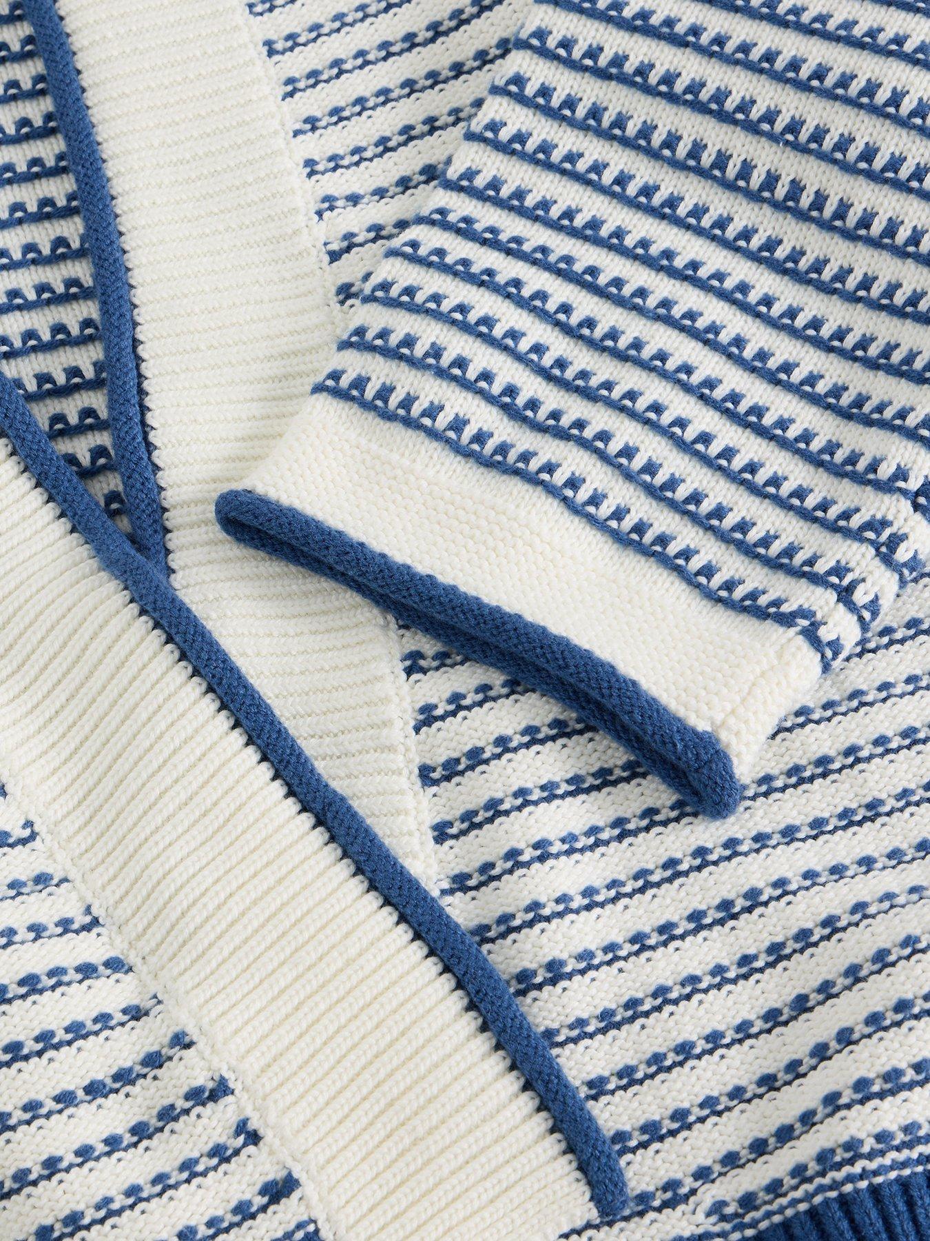 Image 6 of 6 of White Stuff Crochet Relaxed Cardigan - Blue