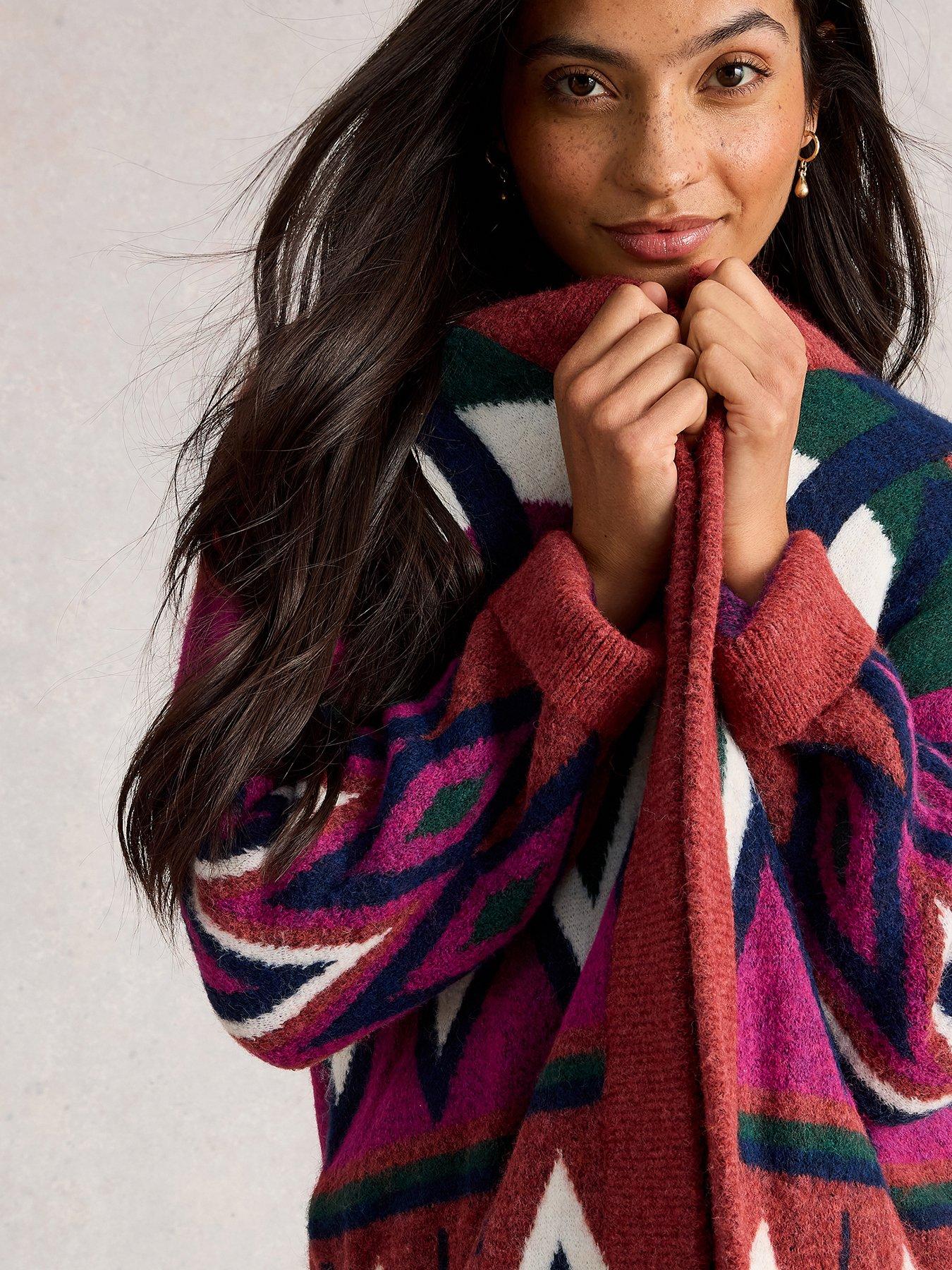 Image 1 of 6 of White Stuff Alice Abstract Cardi - Purple