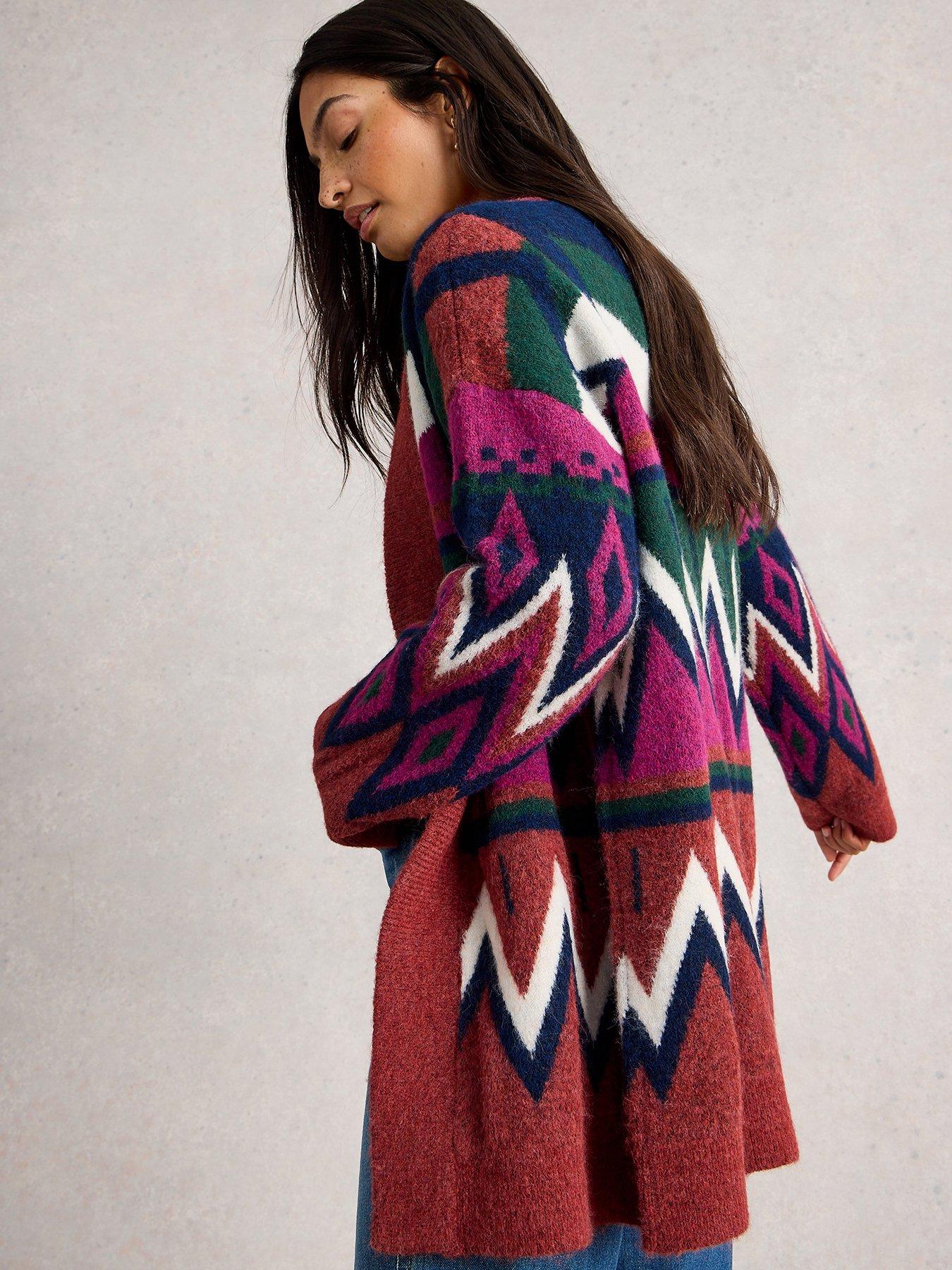 Image 2 of 6 of White Stuff Alice Abstract Cardi - Purple