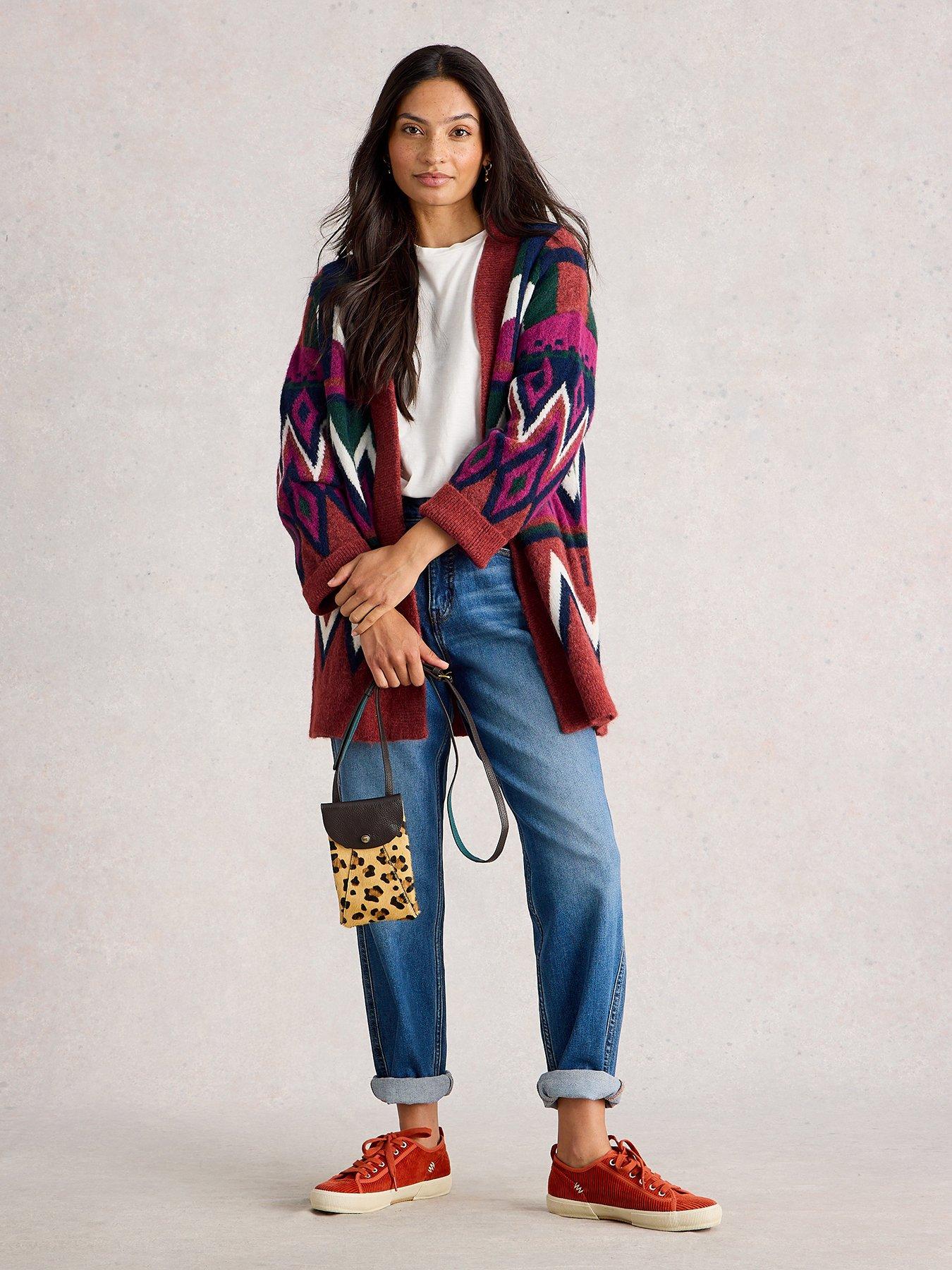 Image 3 of 6 of White Stuff Alice Abstract Cardi - Purple