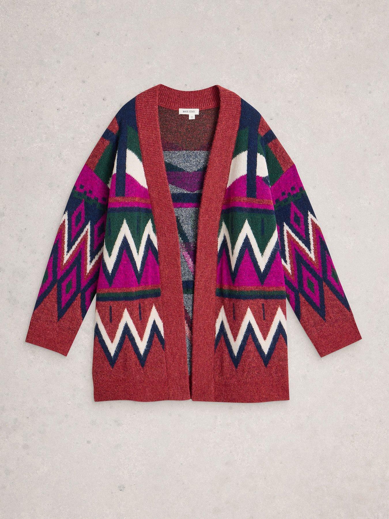 Image 5 of 6 of White Stuff Alice Abstract Cardi - Purple