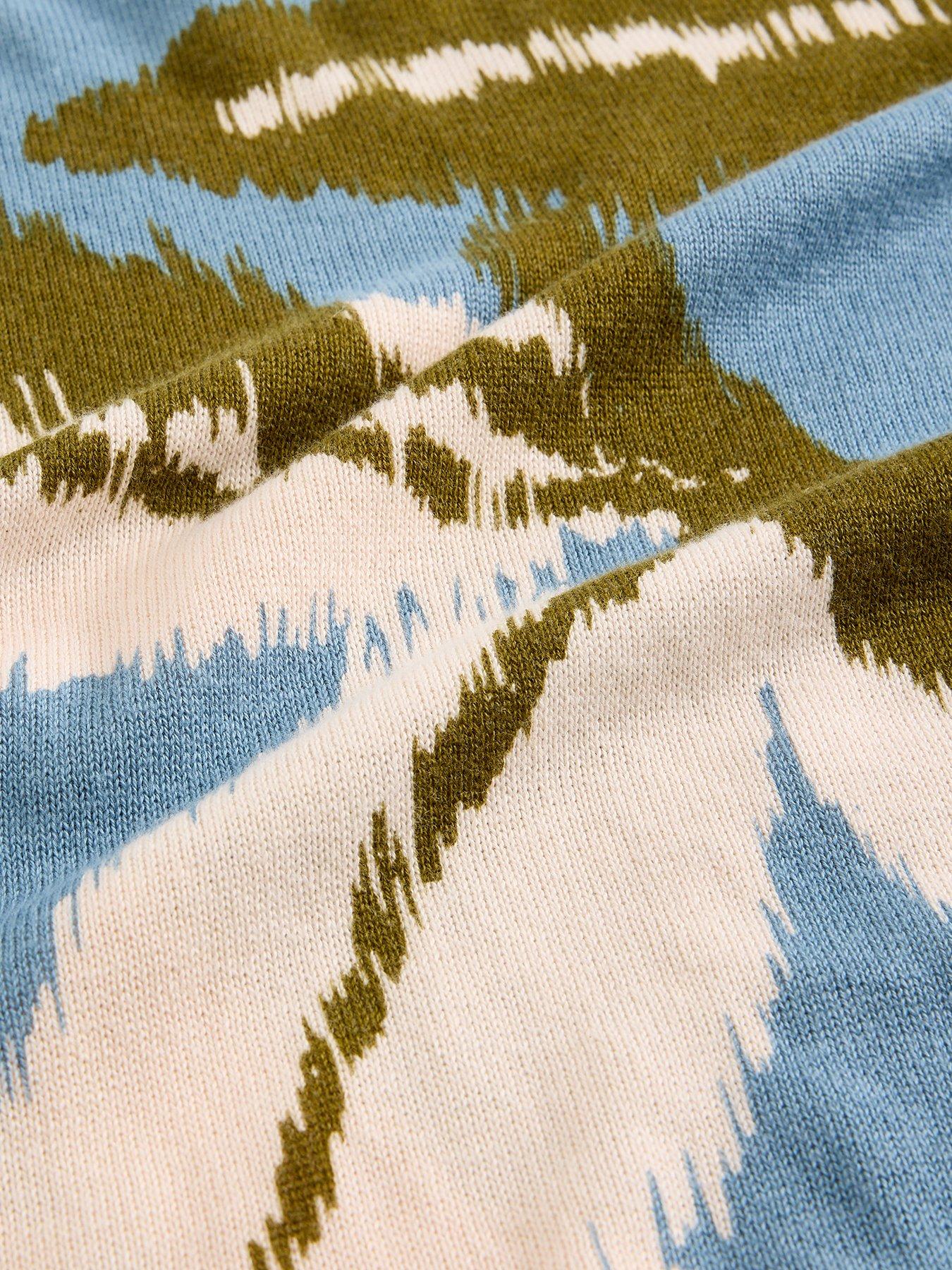 Image 6 of 6 of White Stuff Olive Print Jumper - Blue