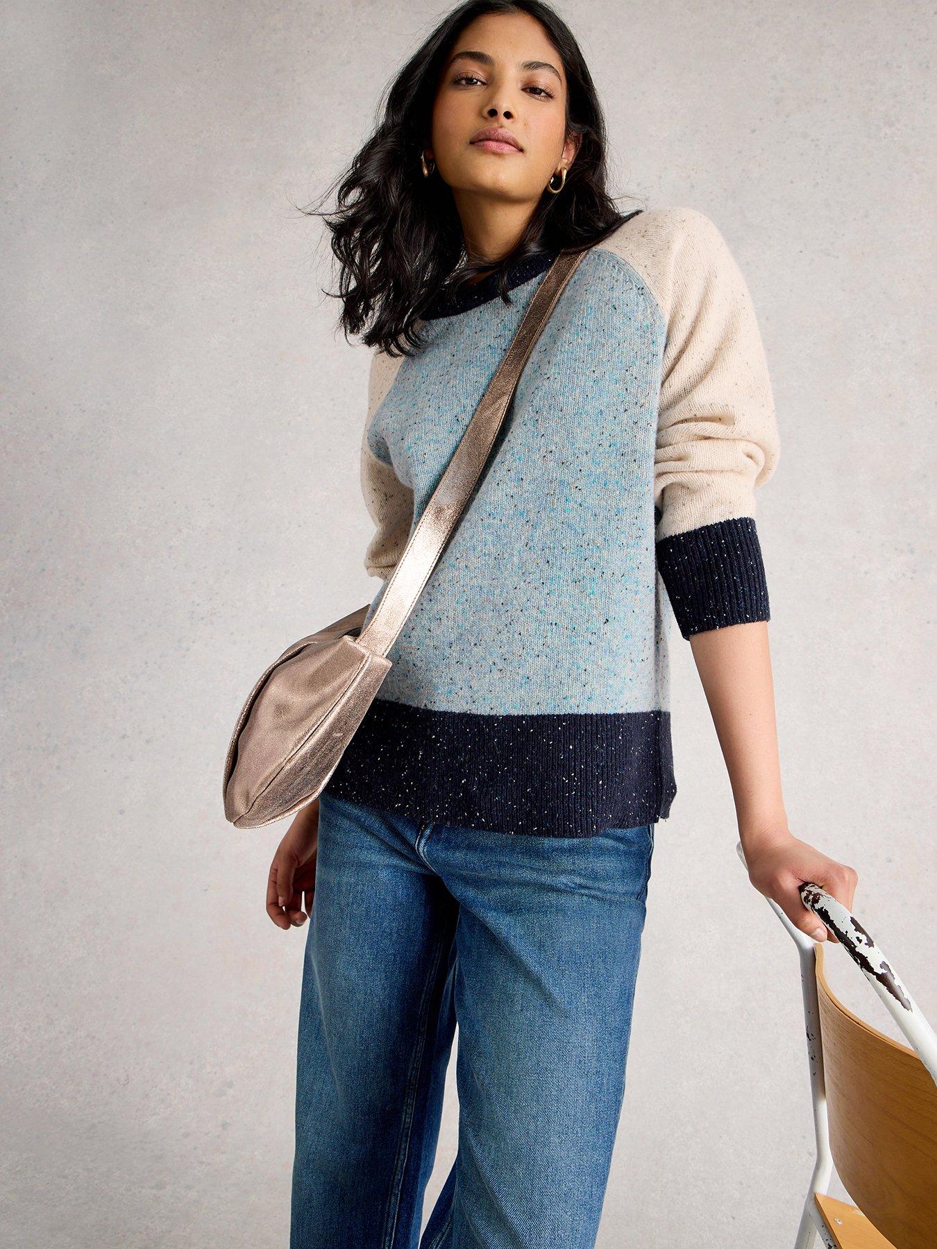 undefined Colour Block Nep Jumper - Blue