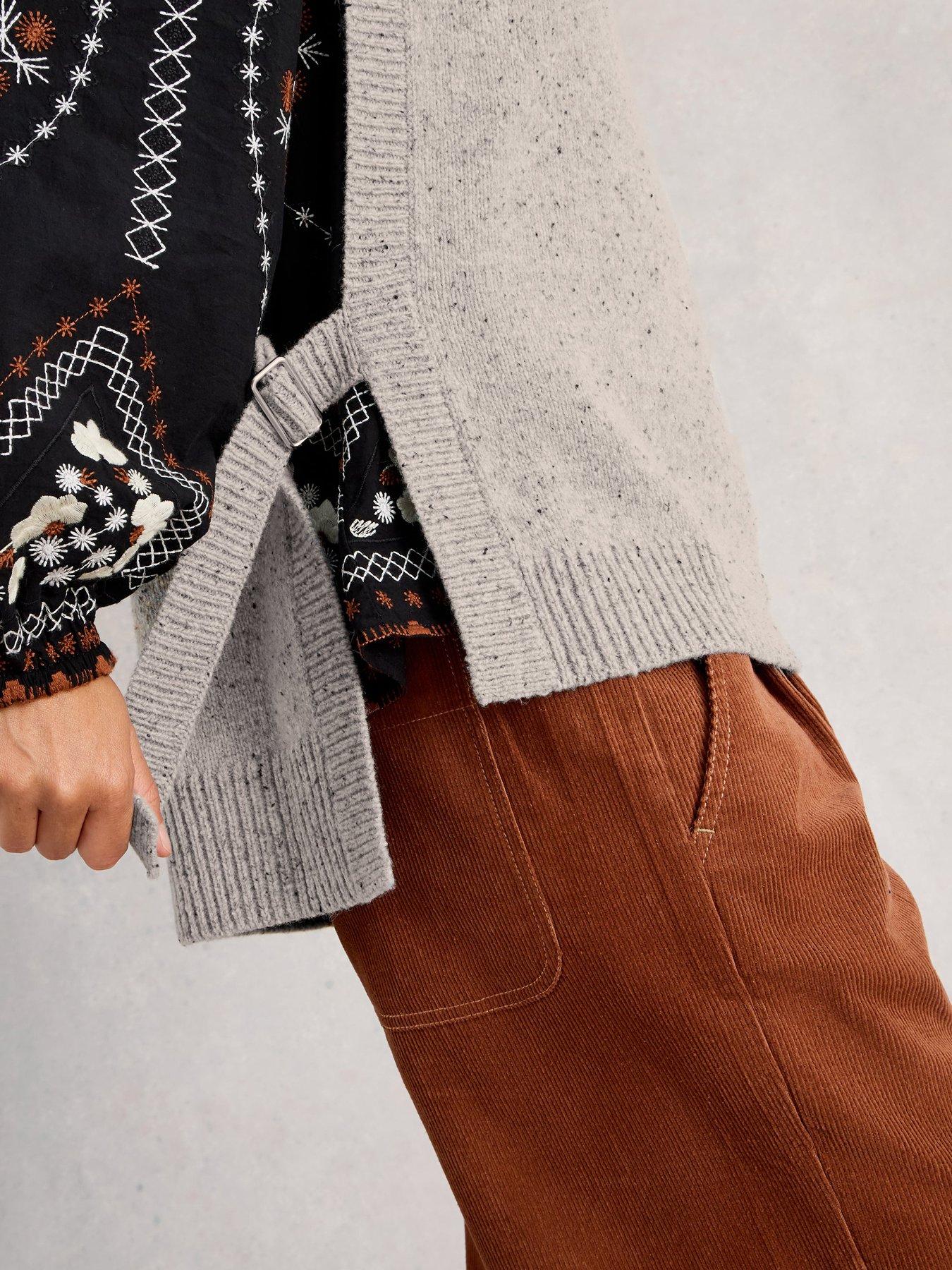 Image 4 of 5 of White Stuff Tanya Tabard Poncho - Grey