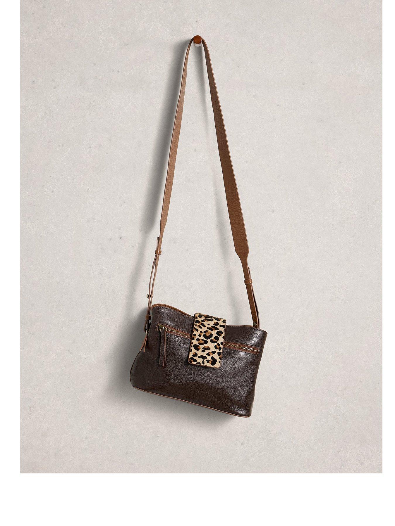 Image 1 of 4 of White Stuff Tabby Leather Crossbody - Brown
