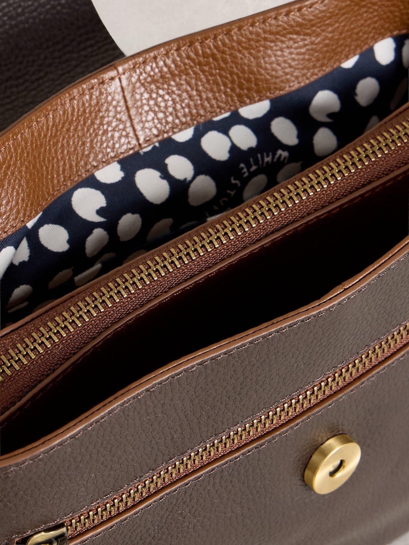 Image 4 of 4 of White Stuff Tabby Leather Crossbody - Brown