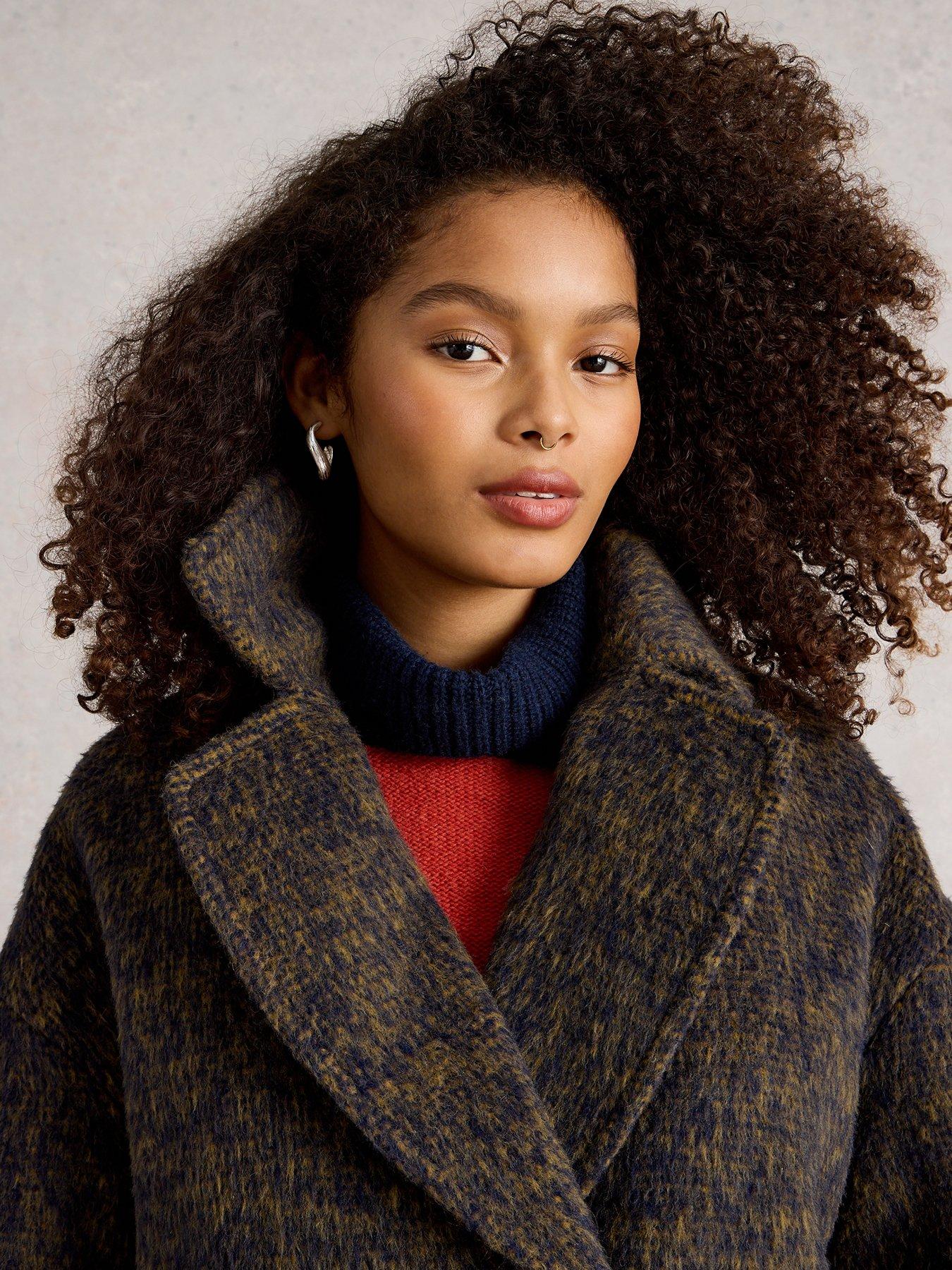 Image 4 of 6 of White Stuff Josie Wool Blend Jacket - Navy