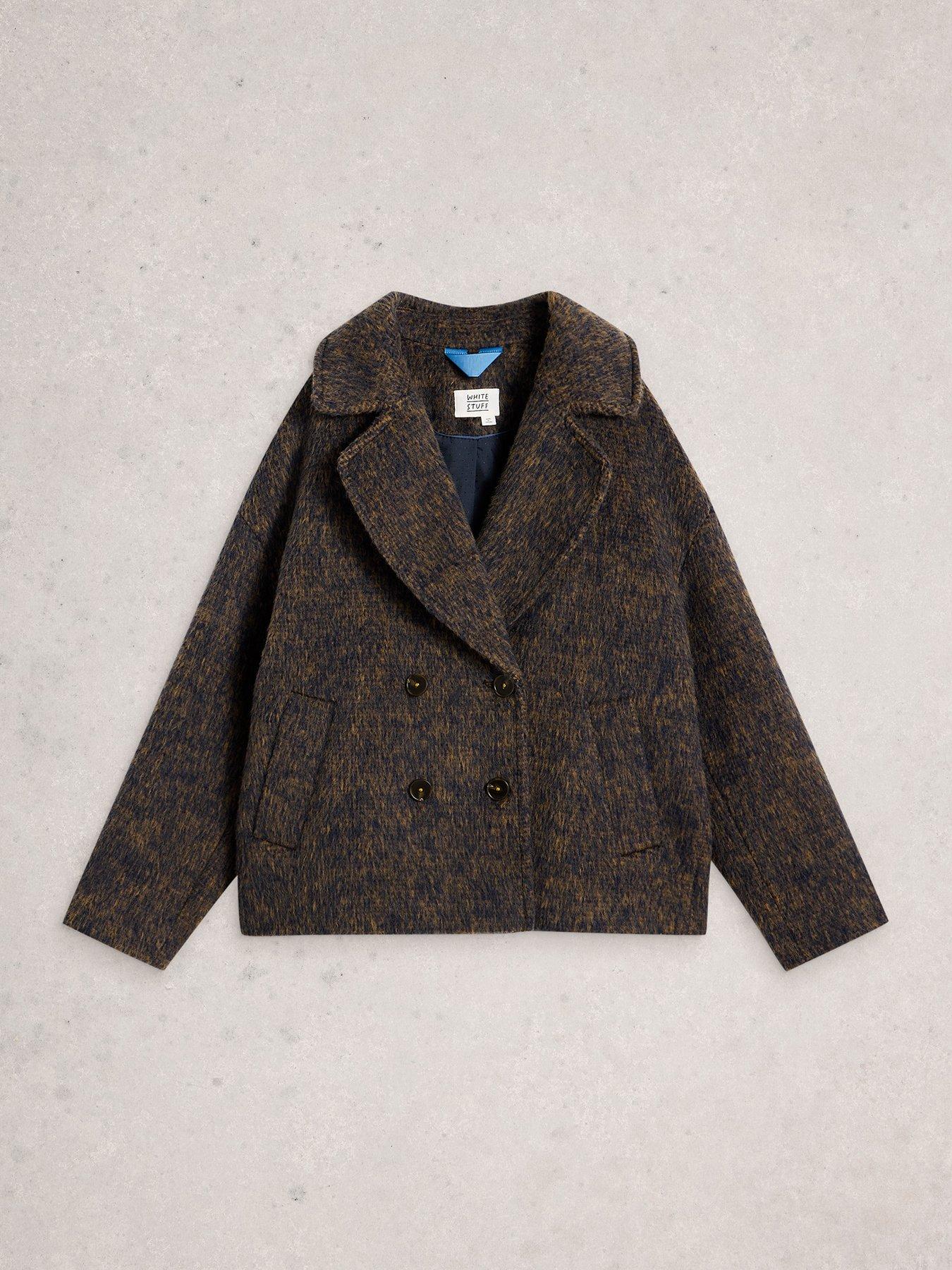 Image 5 of 6 of White Stuff Josie Wool Blend Jacket - Navy