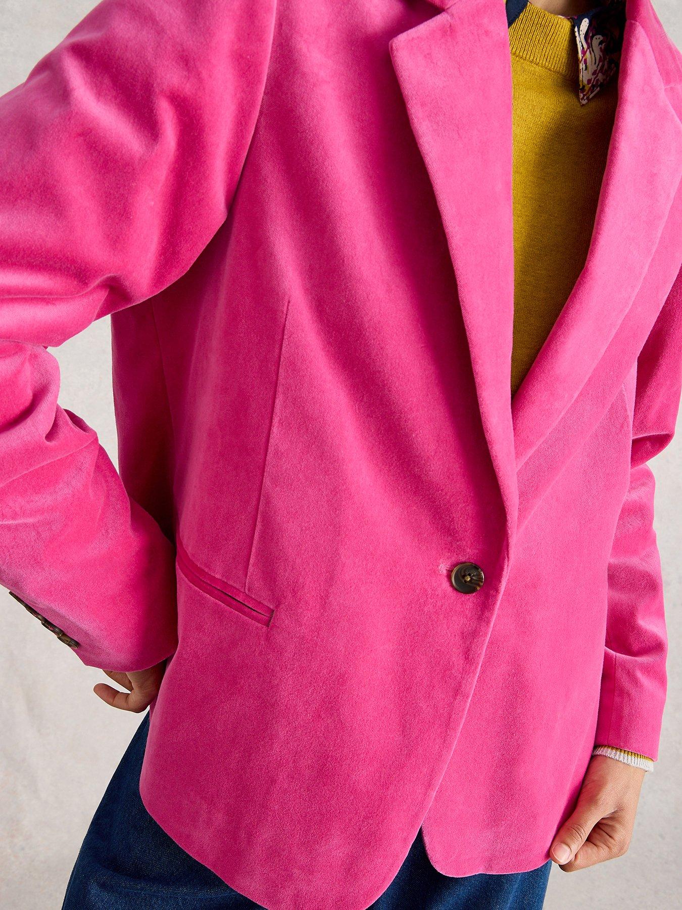  image of white-stuff-evelyn-velvet-blazer-pink