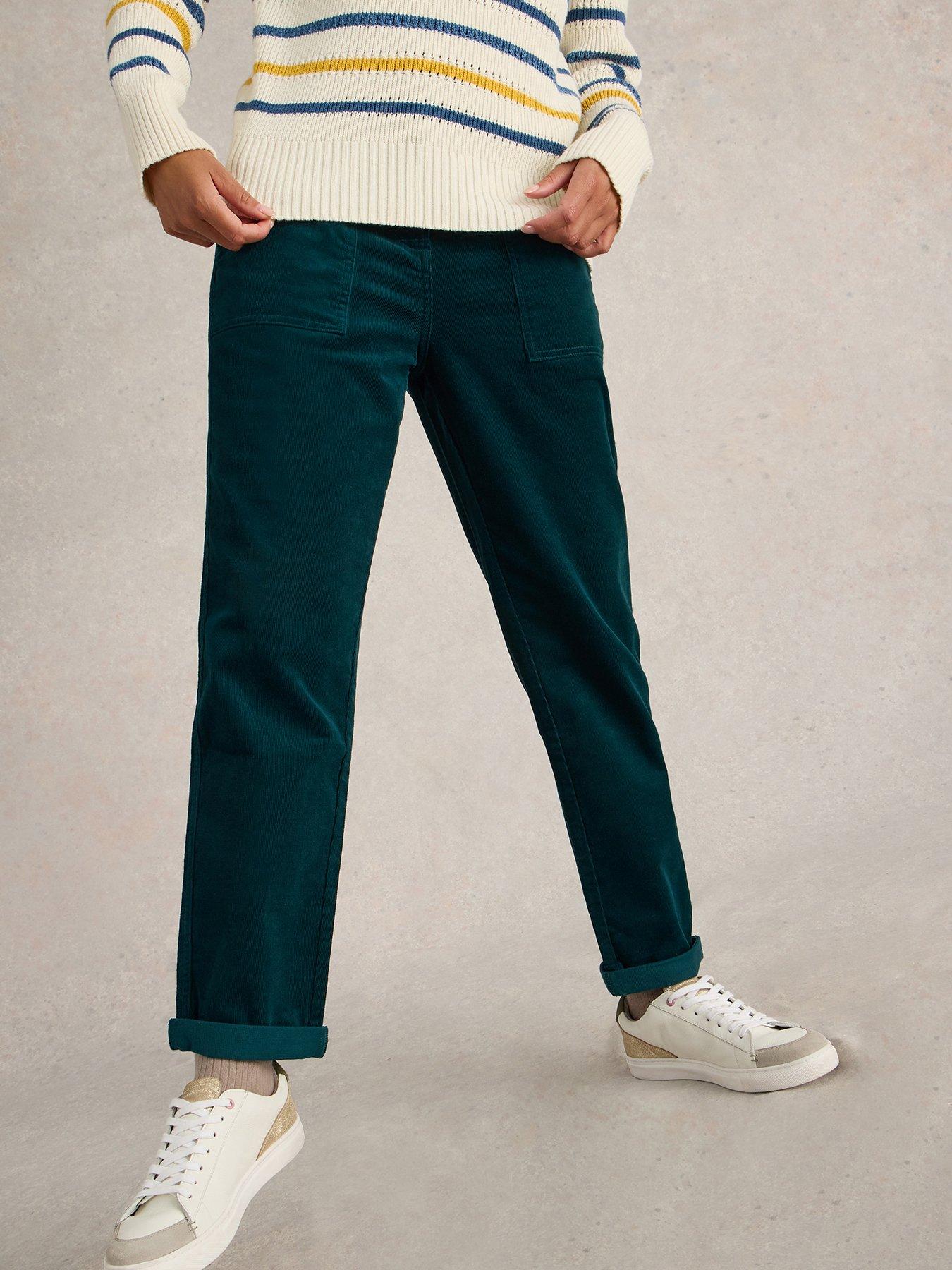 Image 1 of 6 of White Stuff Twister Cord Trouser - Green
