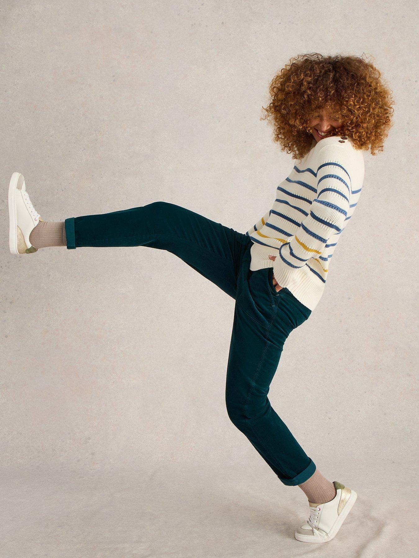 Image 4 of 6 of White Stuff Twister Cord Trouser - Green
