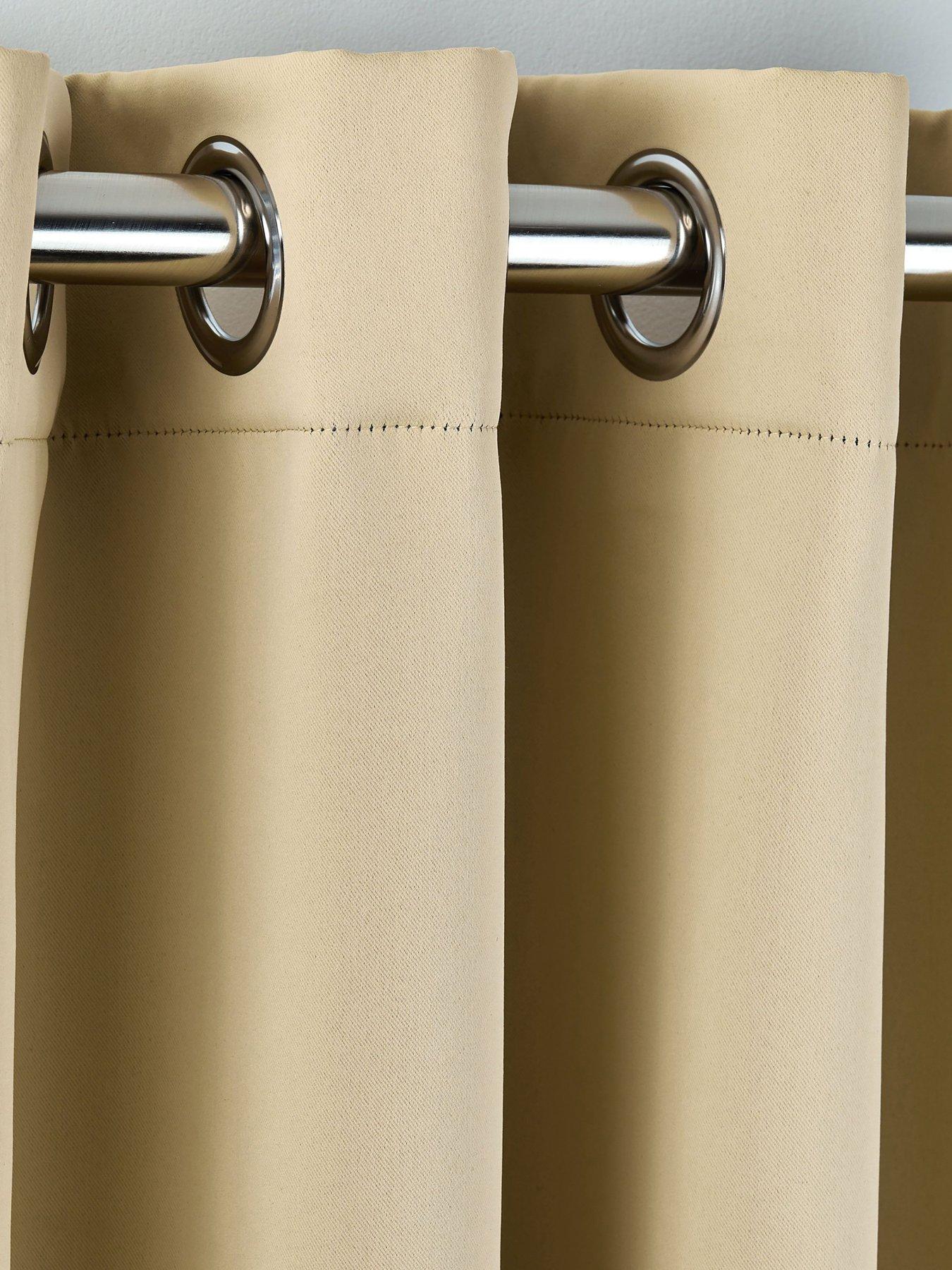  image of woven-blackout-eyelet-curtains-46x54