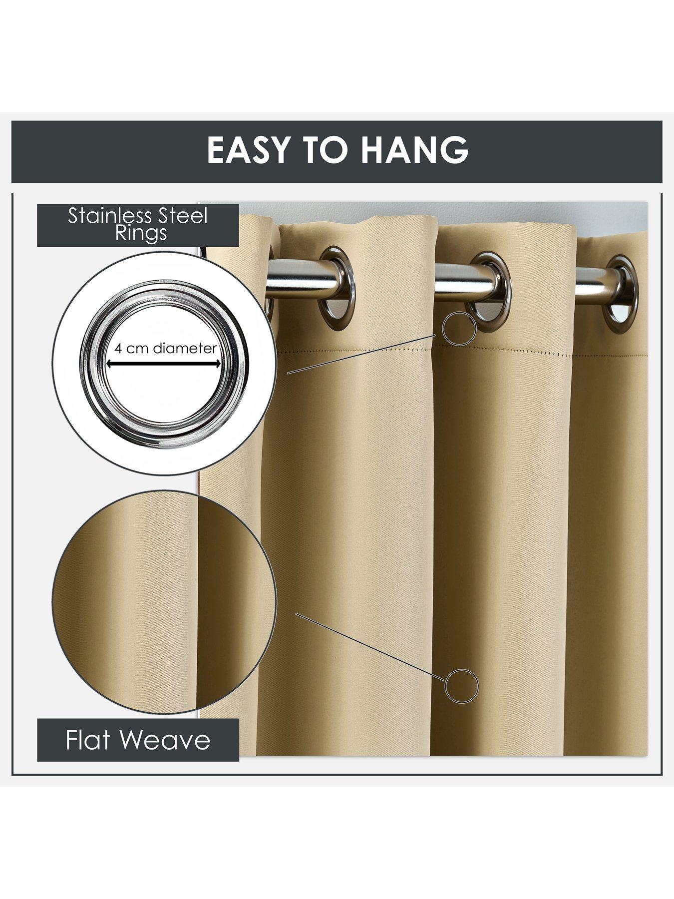  image of woven-blackout-eyelet-curtains-46x54