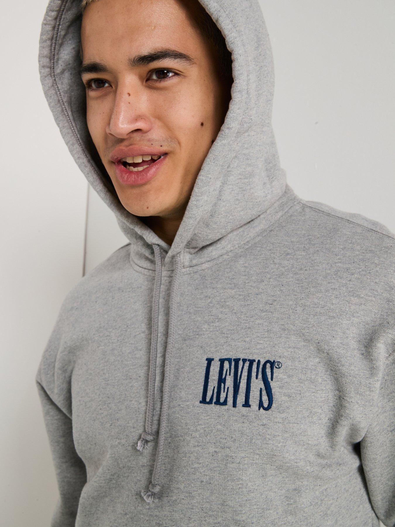  image of levis-relaxed-back-graphic-fleece-logo-hoodie-grey